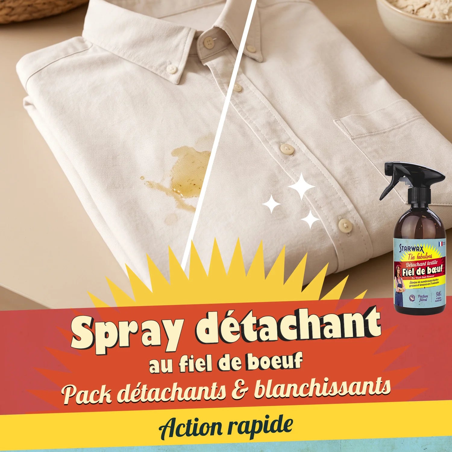 Pack Détachage Express & Blanc Éclatant : La solution pour un linge impeccable