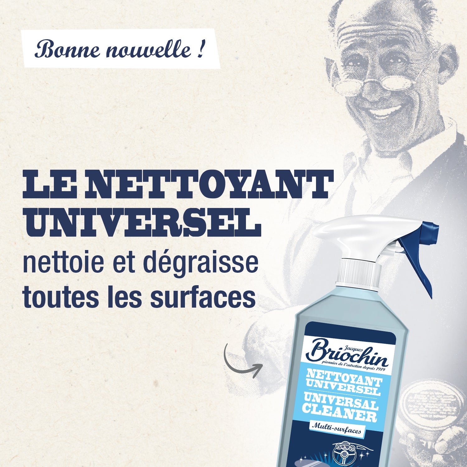 Nettoyant universel anti-traces prêt à l'emploi