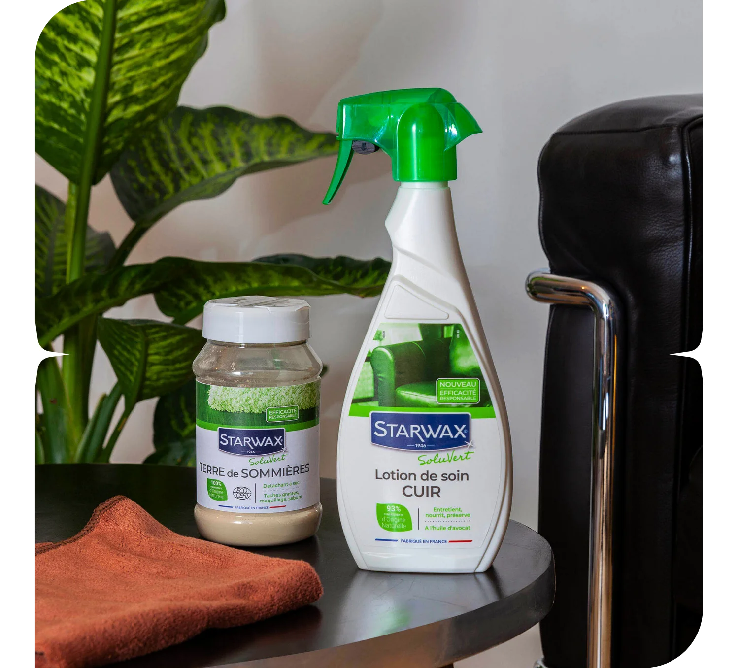 Starwax Soluvert - Terre de sommières et Lotion de soin cuir