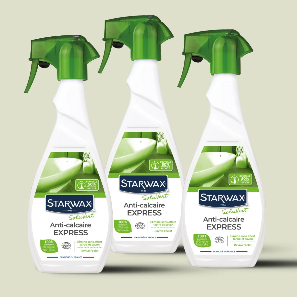 Lot de 3 Anti calcaire express Starwax Soluvert