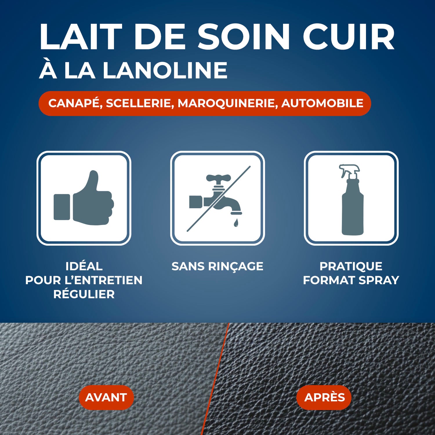STARWAX - Lait de soin pour cuir 500ml Incolore