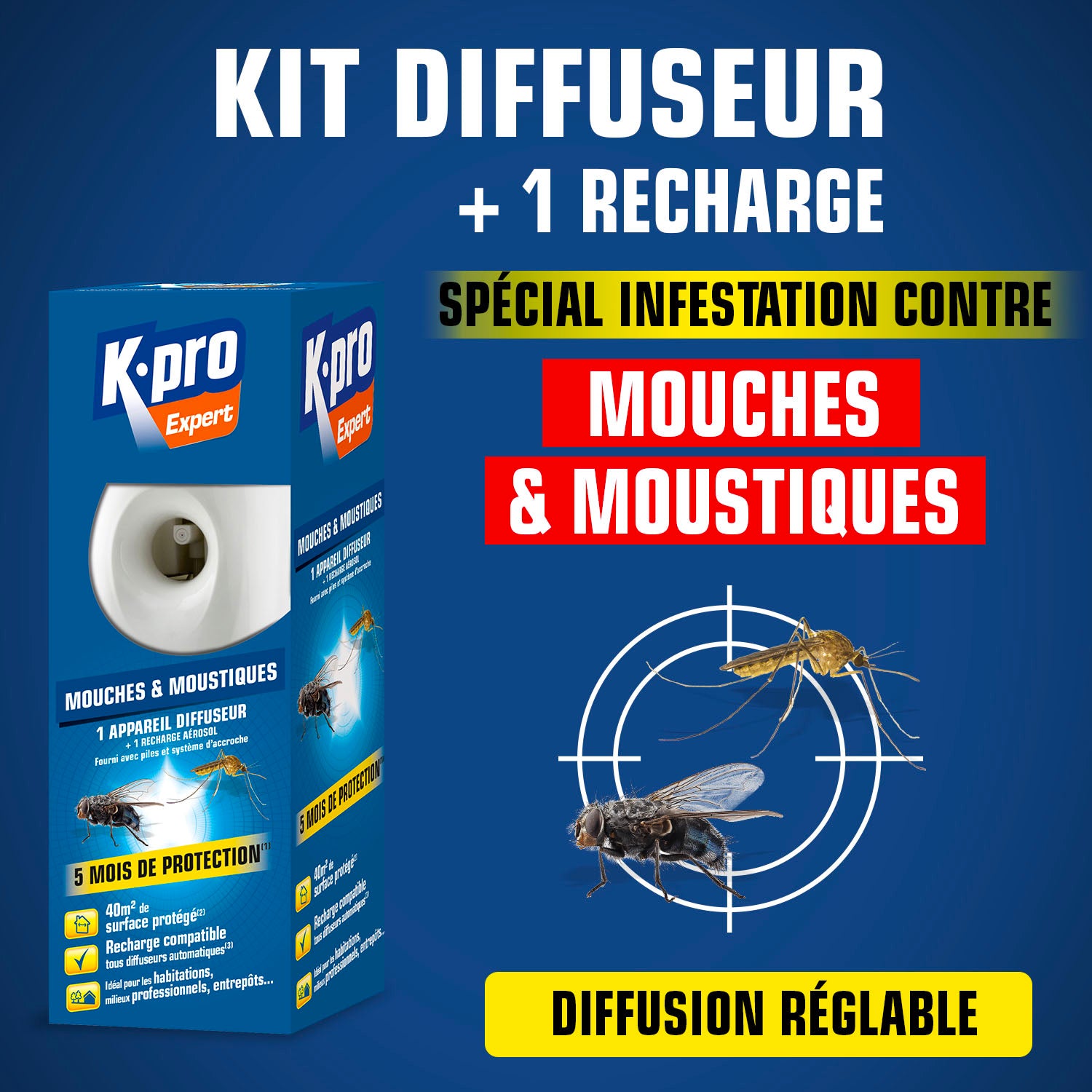 K.PRO - Diffuseur automatique contre les mouches et moustiques
250ml