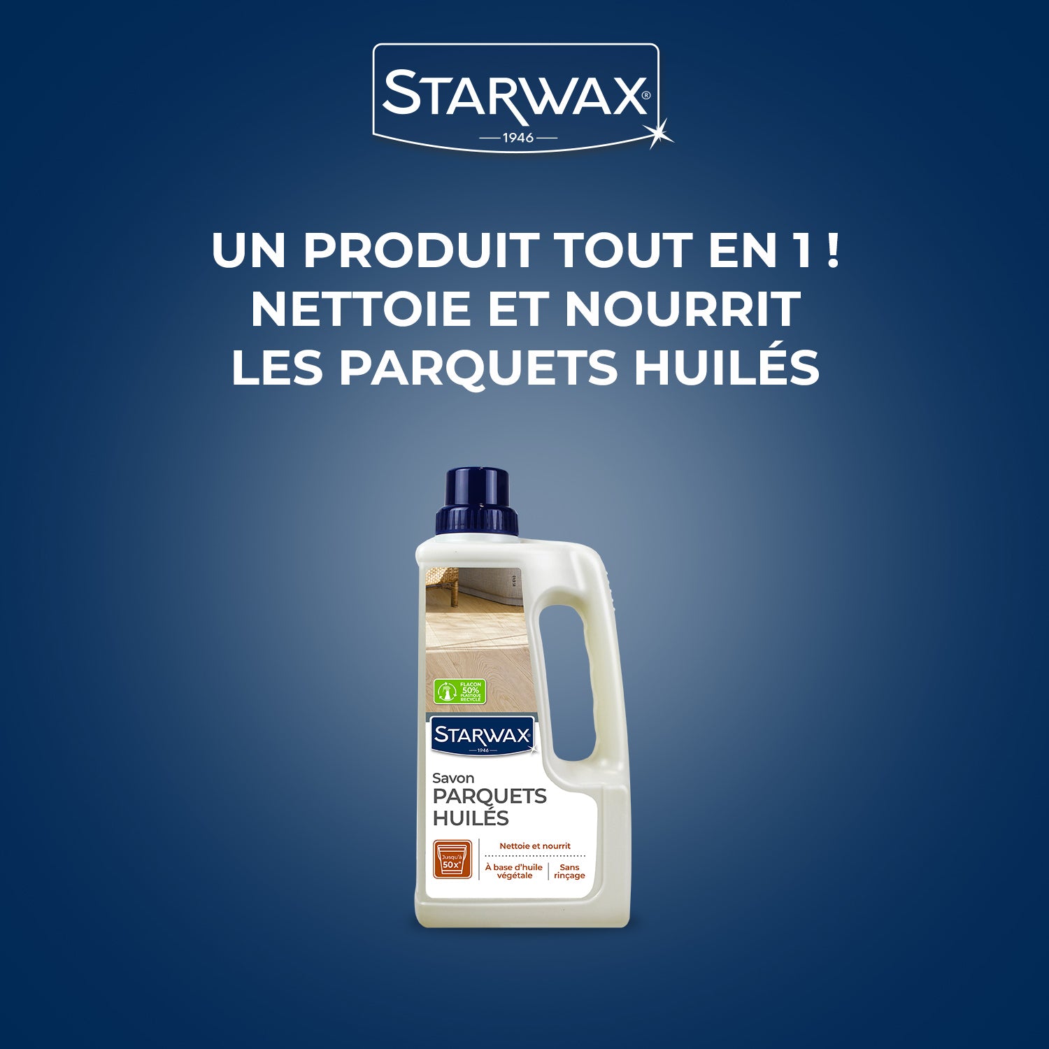 STARWAX - Savon d'entretien pour parquets huilés
1L