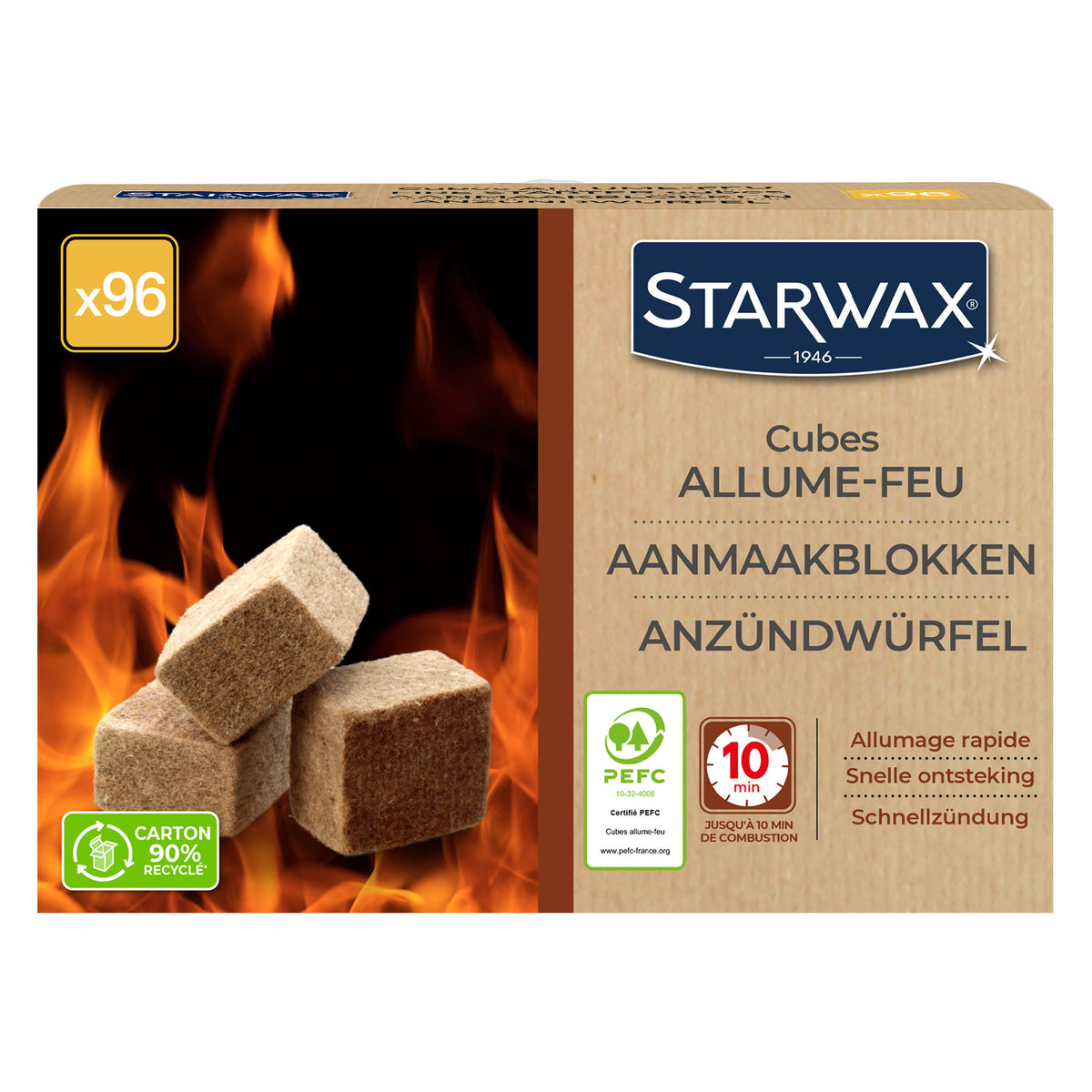 STARWAX - Cubes allume feu PEFC X32