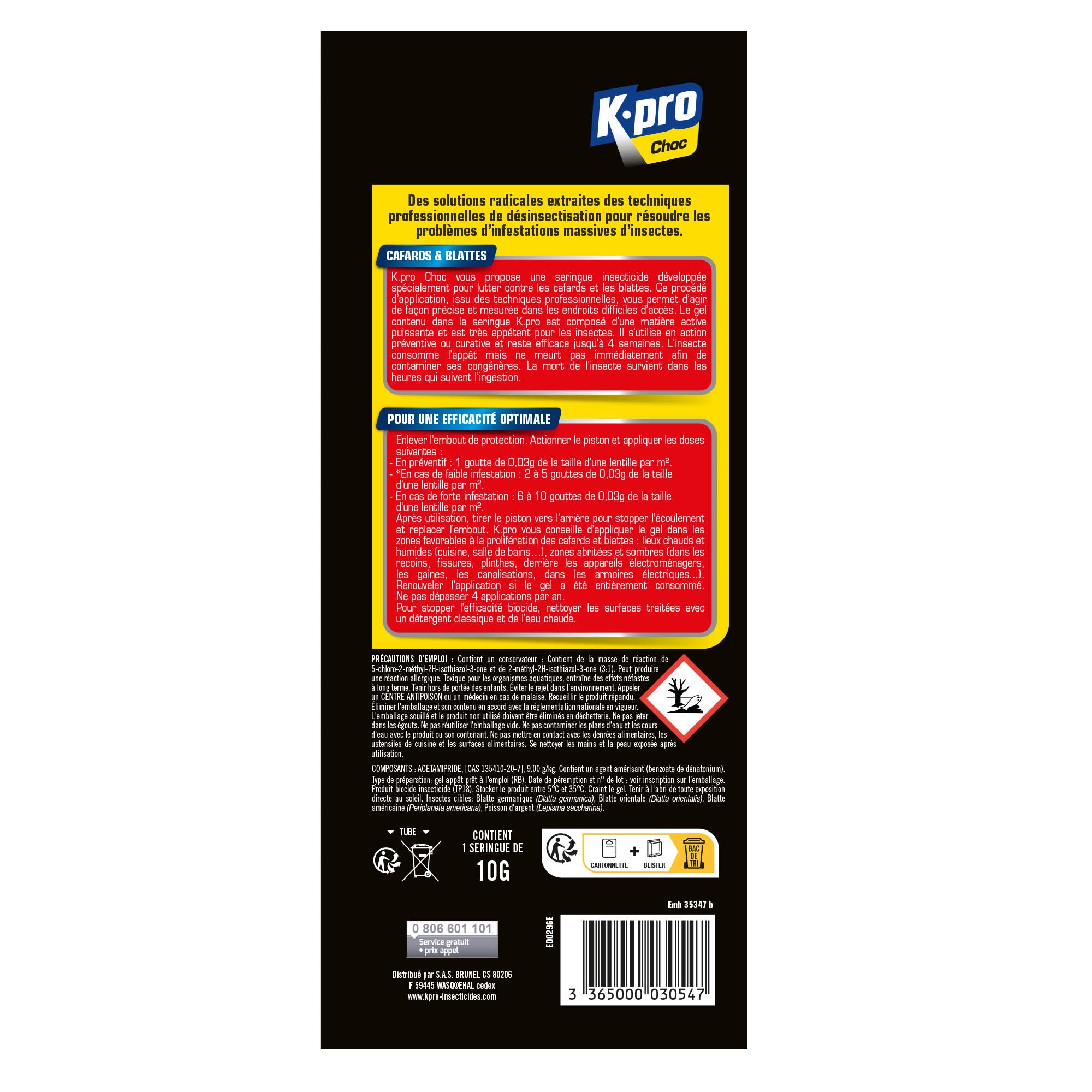 K.PRO - Seringue cafards et blattes 10g