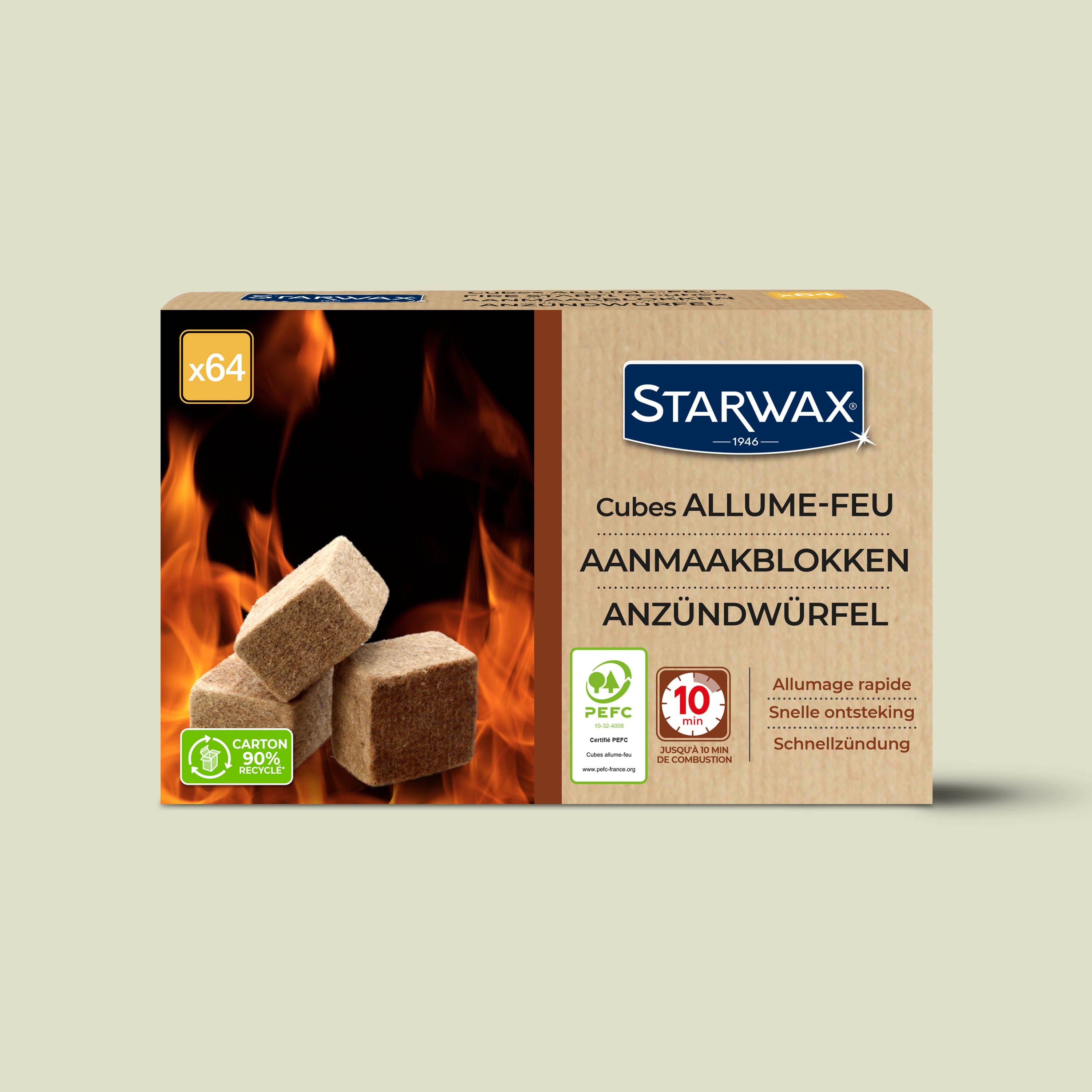 STARWAX - Cubes allume feu PEFC X32