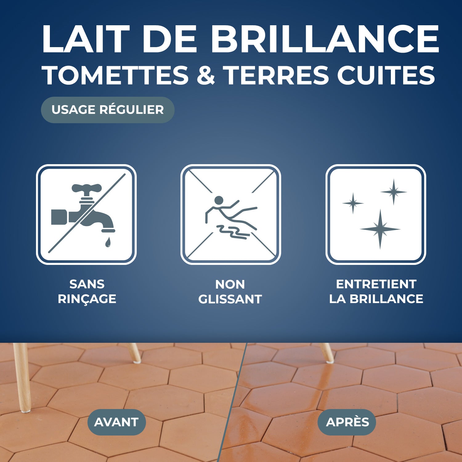 STARWAX - Lait de brillance pour tomettes et terres cuites
1L