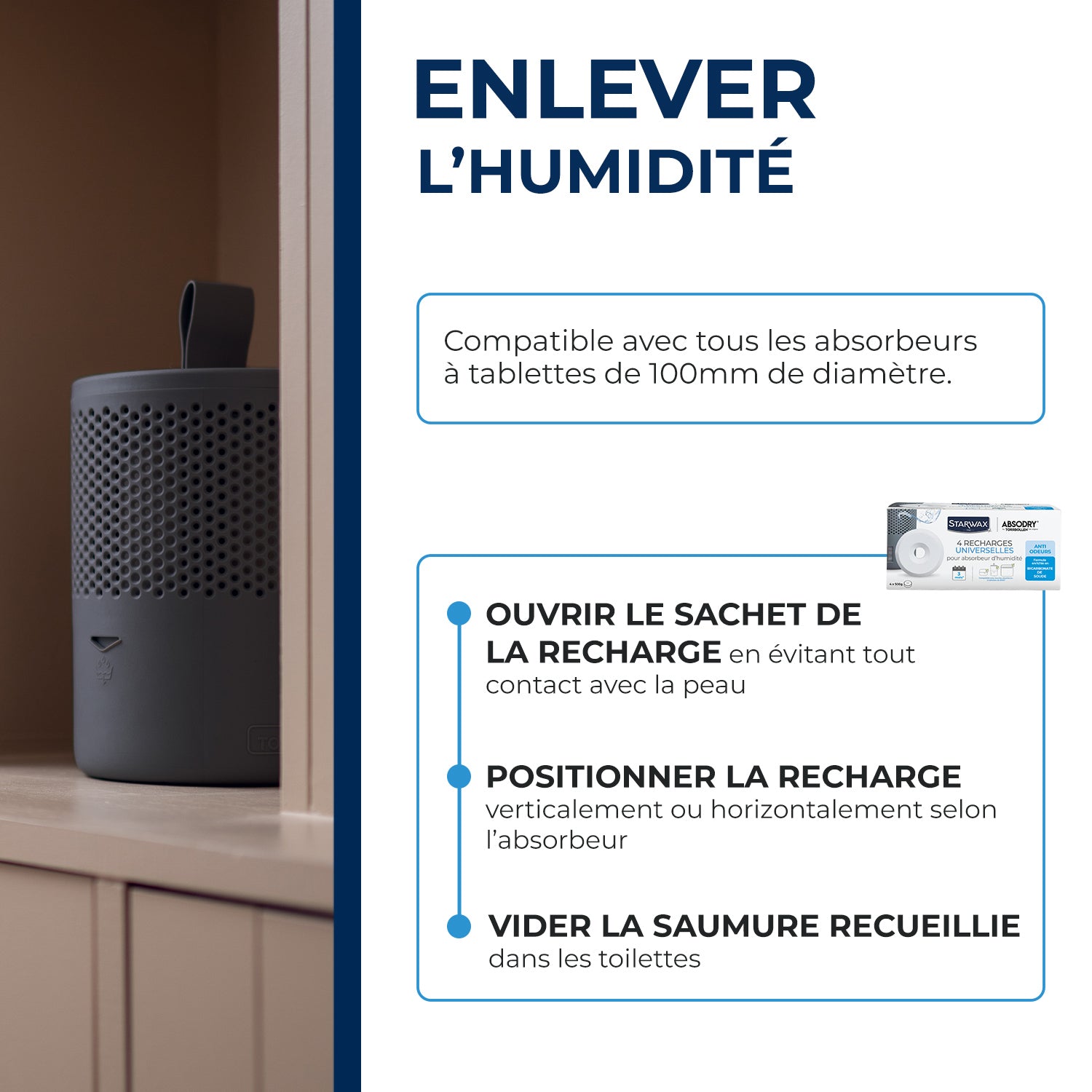 STARWAX - Pack de tablettes Starwax Absodry 500g x4