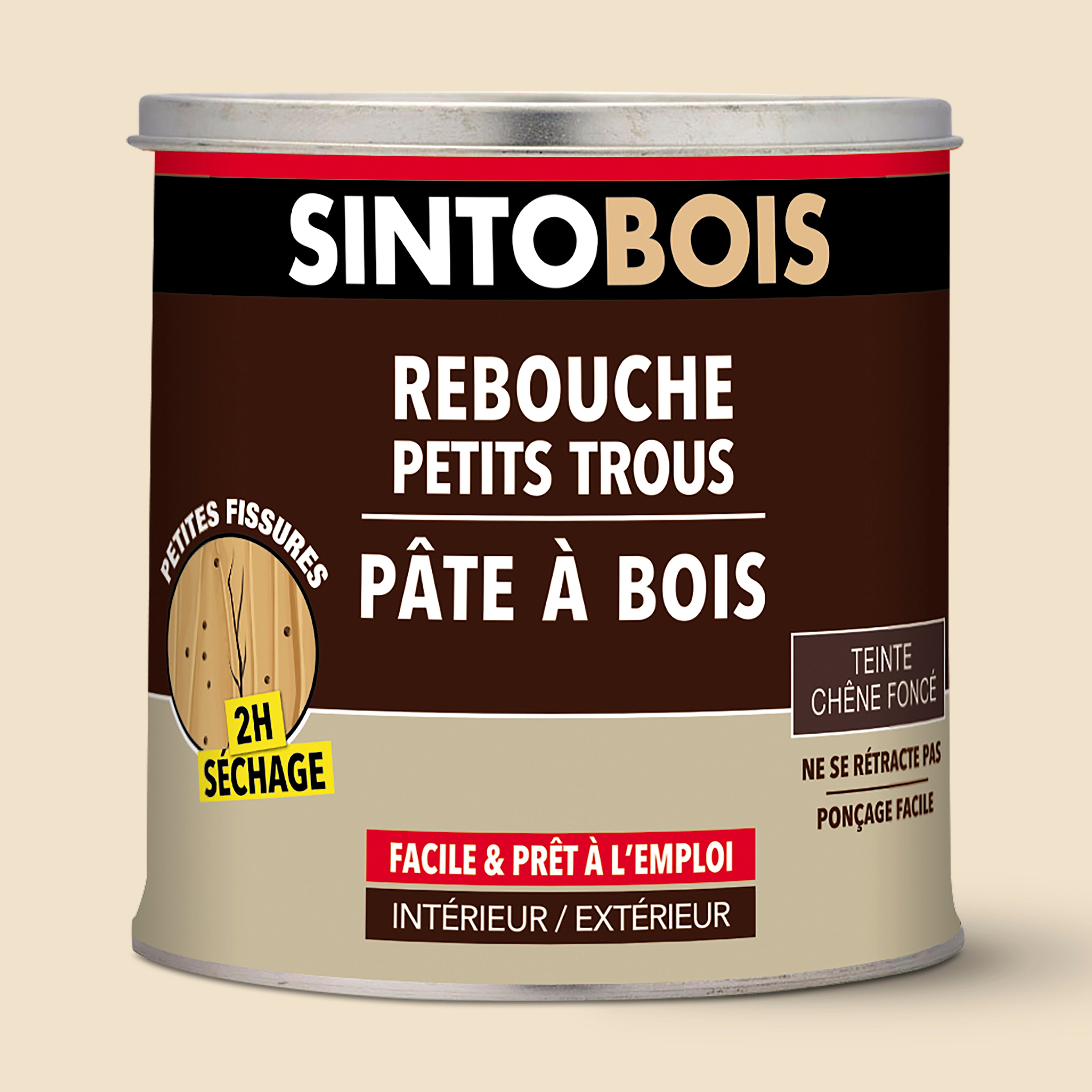 SINTO - Pâte à bois tradition 550ml Chêne clair