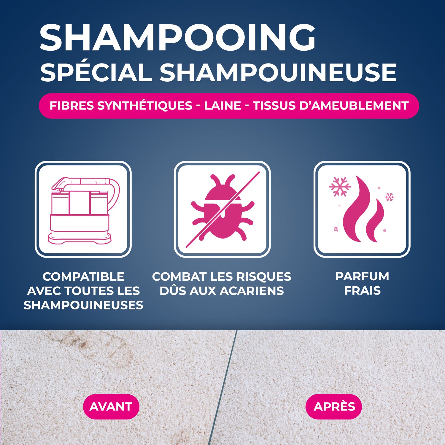 STARWAX - Shampooing canapés & tapis - Spécial machines 1L Incolore