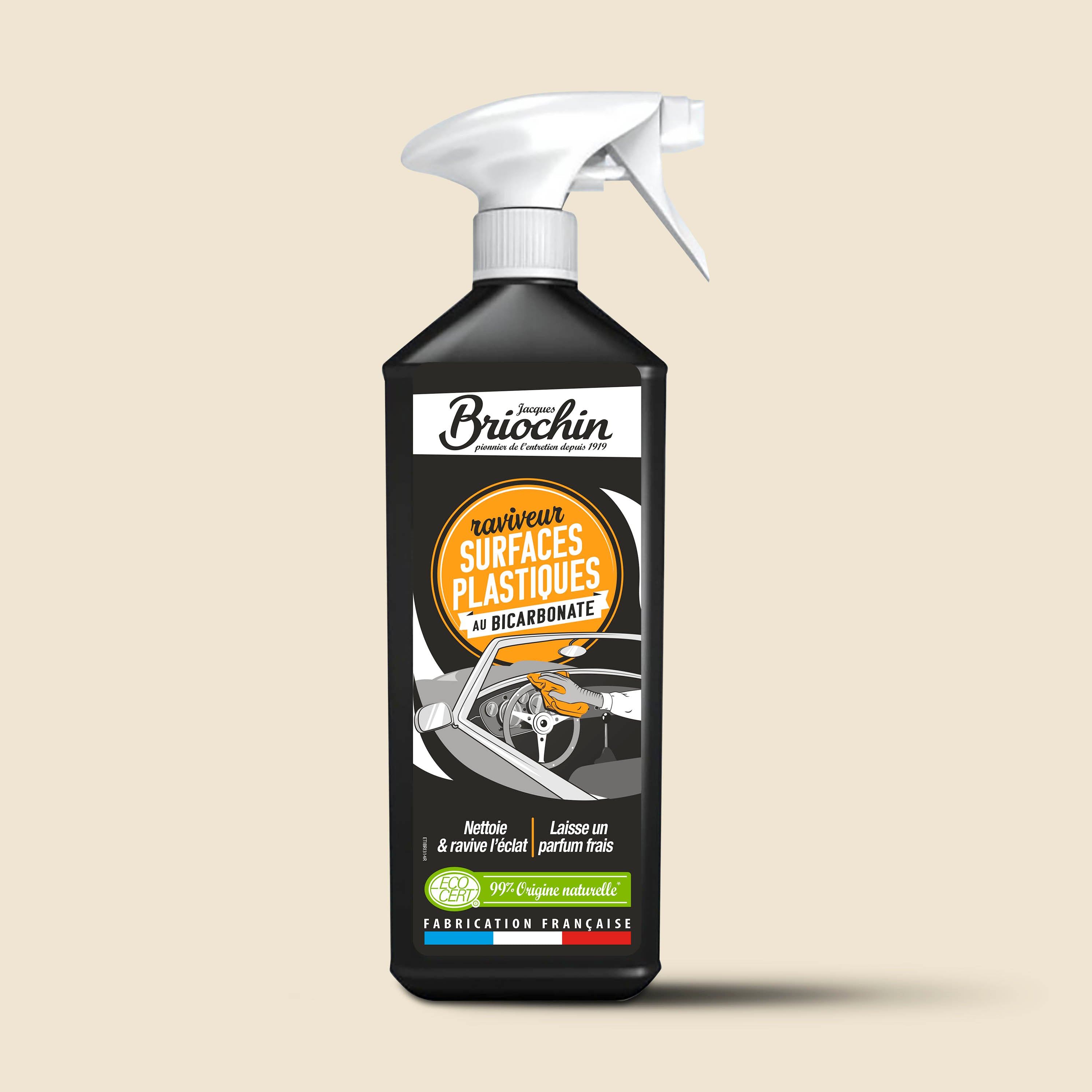JACQUES BRIOCHIN - Raviveur surfaces plastiques au bicarbonate de soude 750ml Fleur de coton