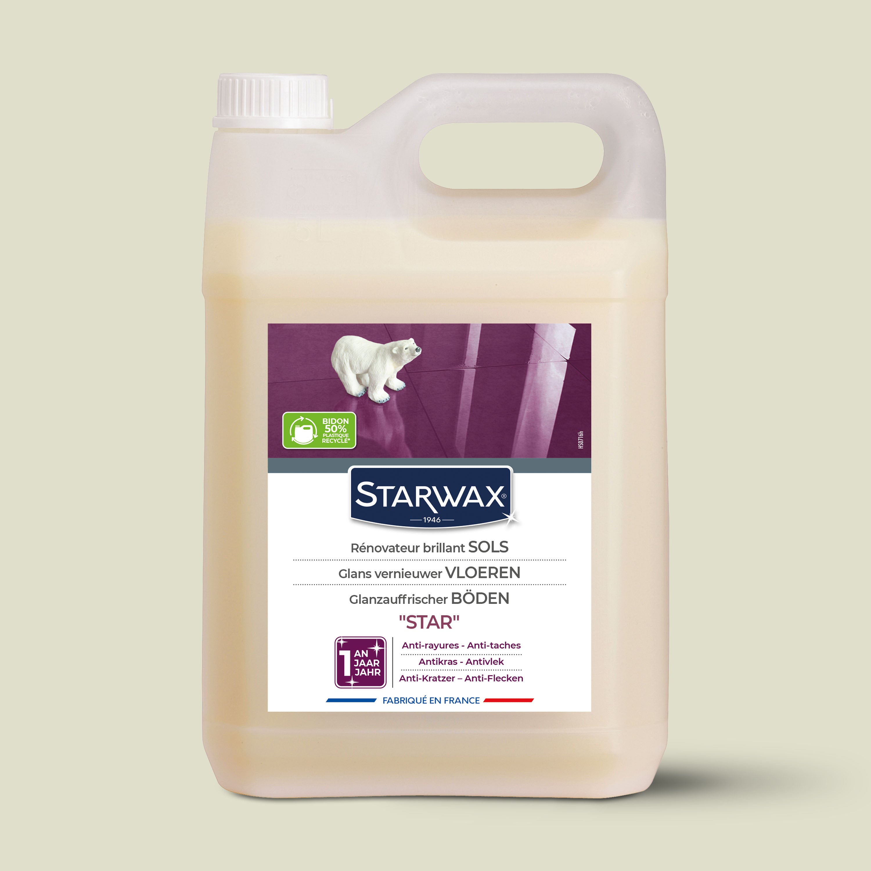 STARWAX - Rénovateur Brillant Star pour sols intérieurs 1L