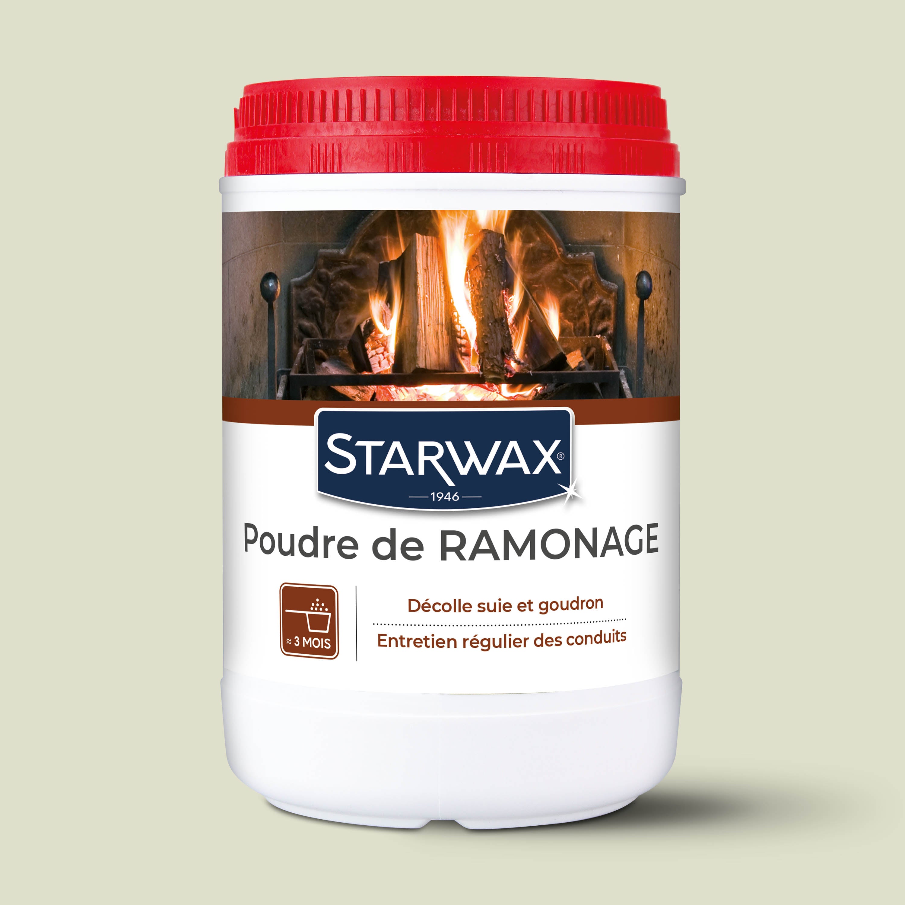 STARWAX - Poudre de ramonage pour poêle et cheminée 1kg