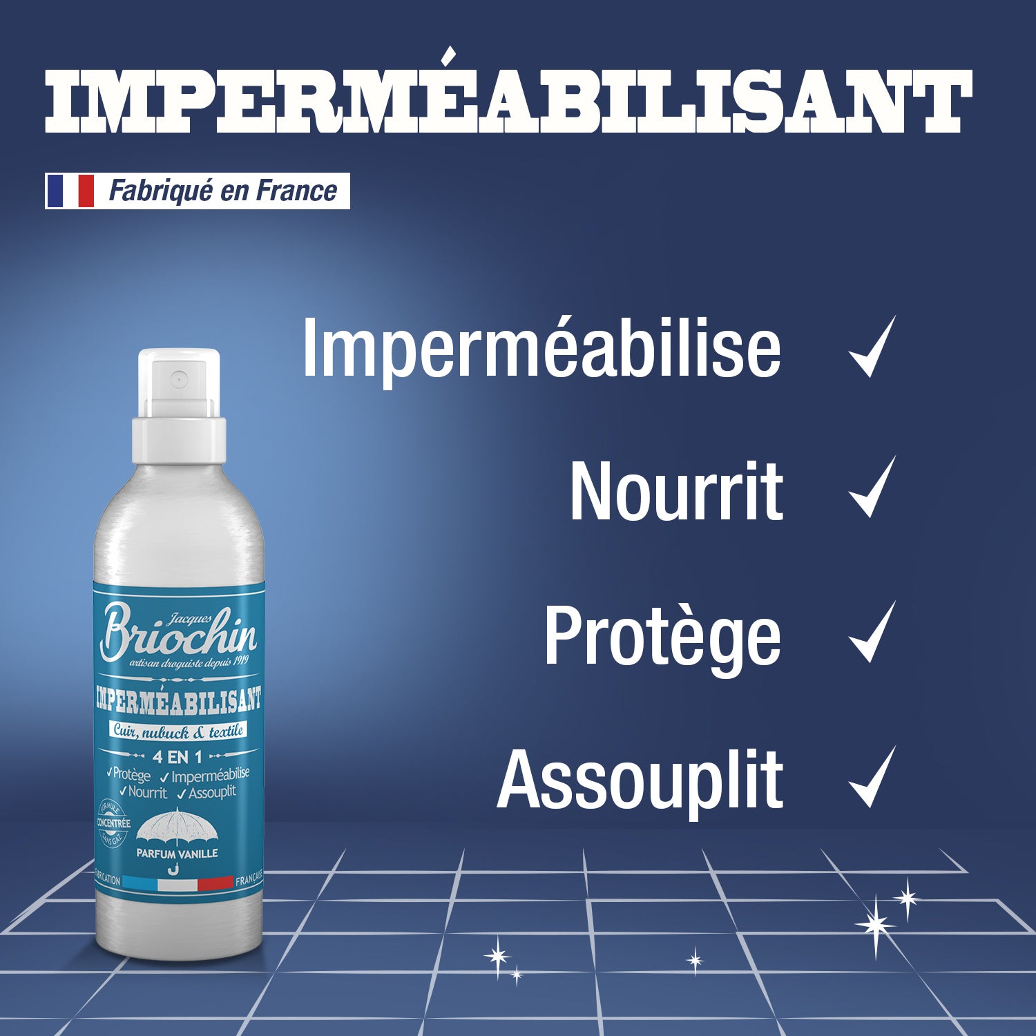 BRIOCHIN - Imperméabilisant chaussure 200ml Parfum vanille