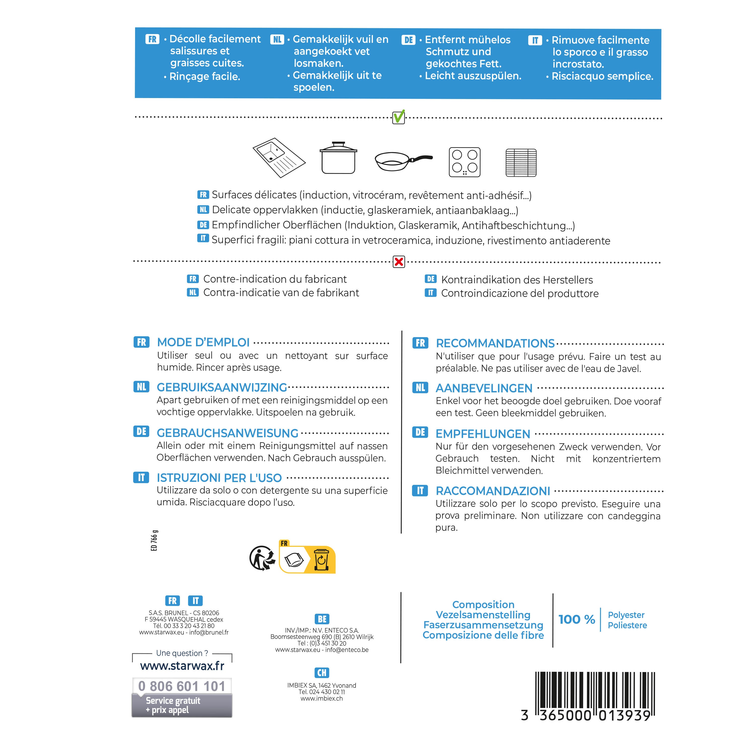 STARWAX - Boules récurantes non rayantes X2