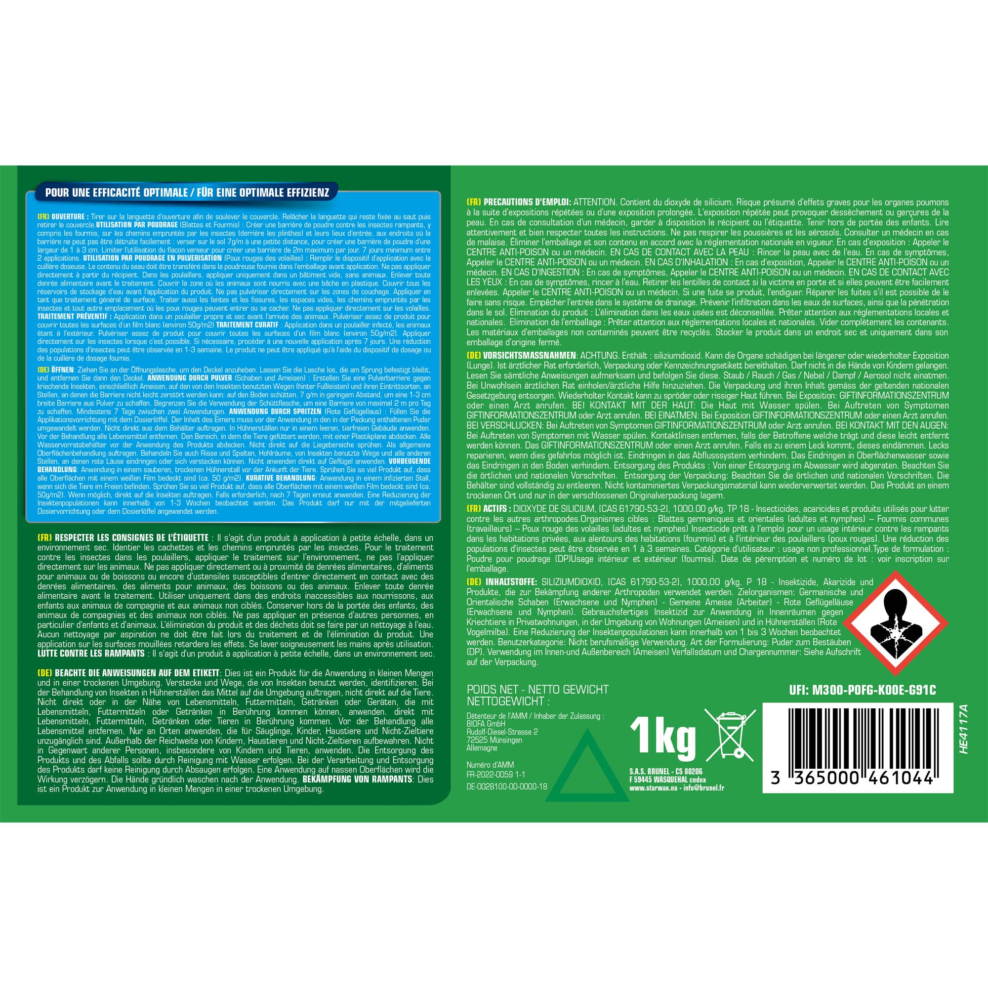 K.PRO - Terre de Diatomée 1KG 1kg Maxi format