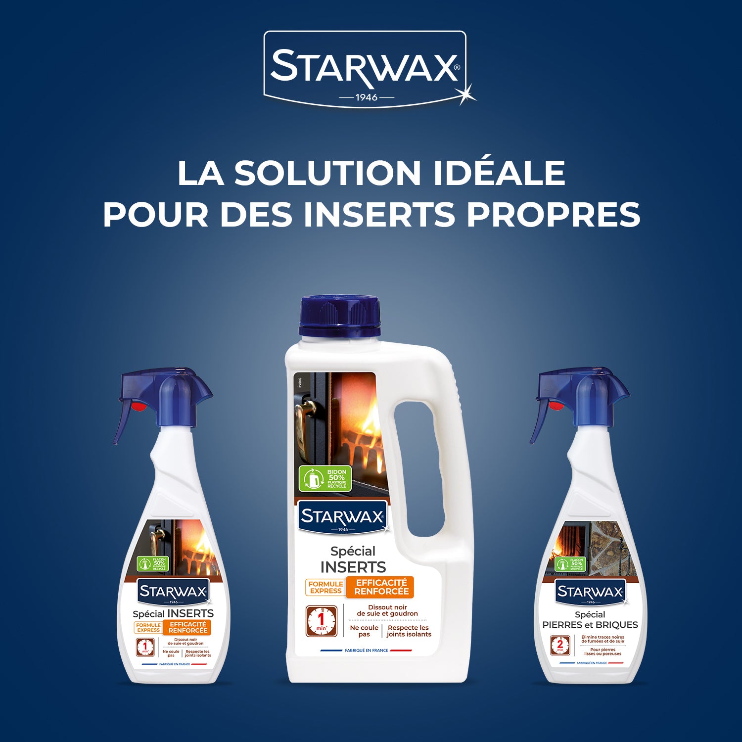 STARWAX - Nettoyant pierres et briques pour cheminée 500ml
