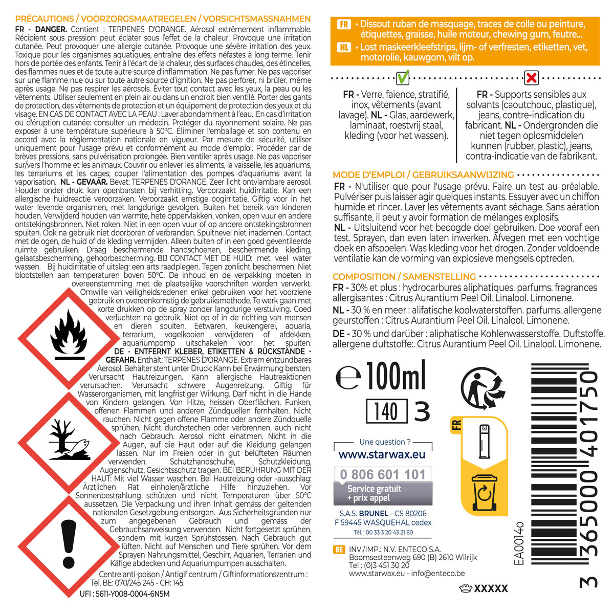 STARWAX - Détache et Décolle tout
100ml