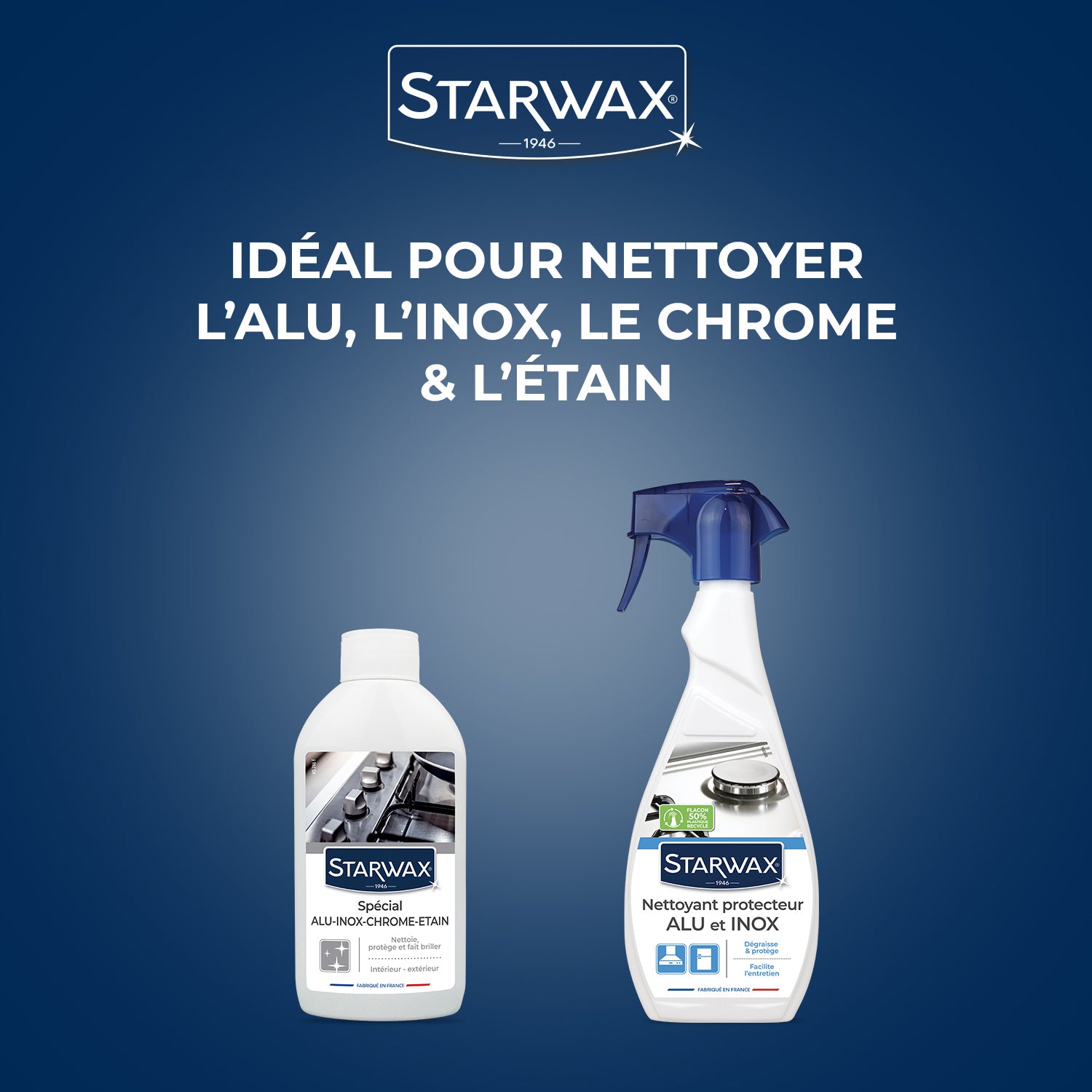 STARWAX - Nettoyant Alu Inox Chrome & Etain 250ml