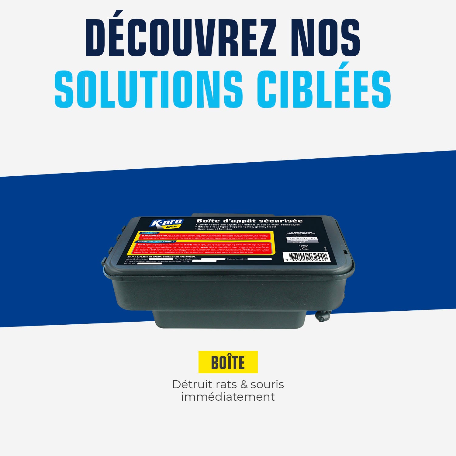 K.PRO - Boite appât sécurisée vide contre rats et souris X1