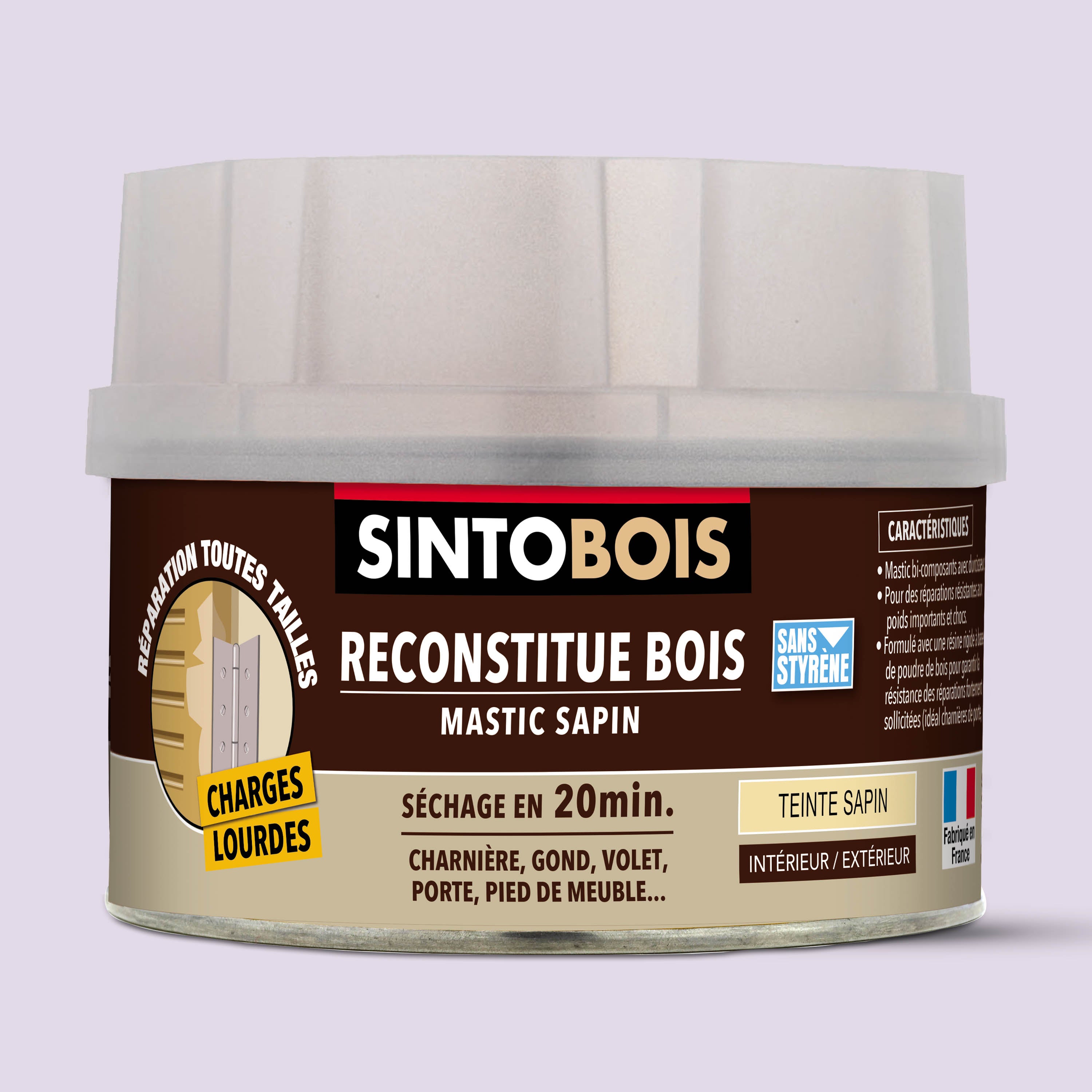 SINTO - Reconstitue bois charges lourdes 170ml Chêne