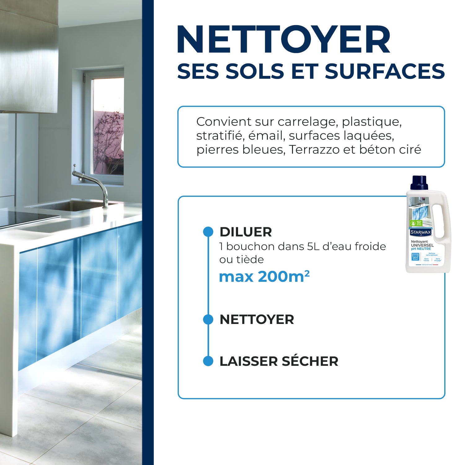 STARWAX - Nettoyant universel multi-usages pH neutre 1L