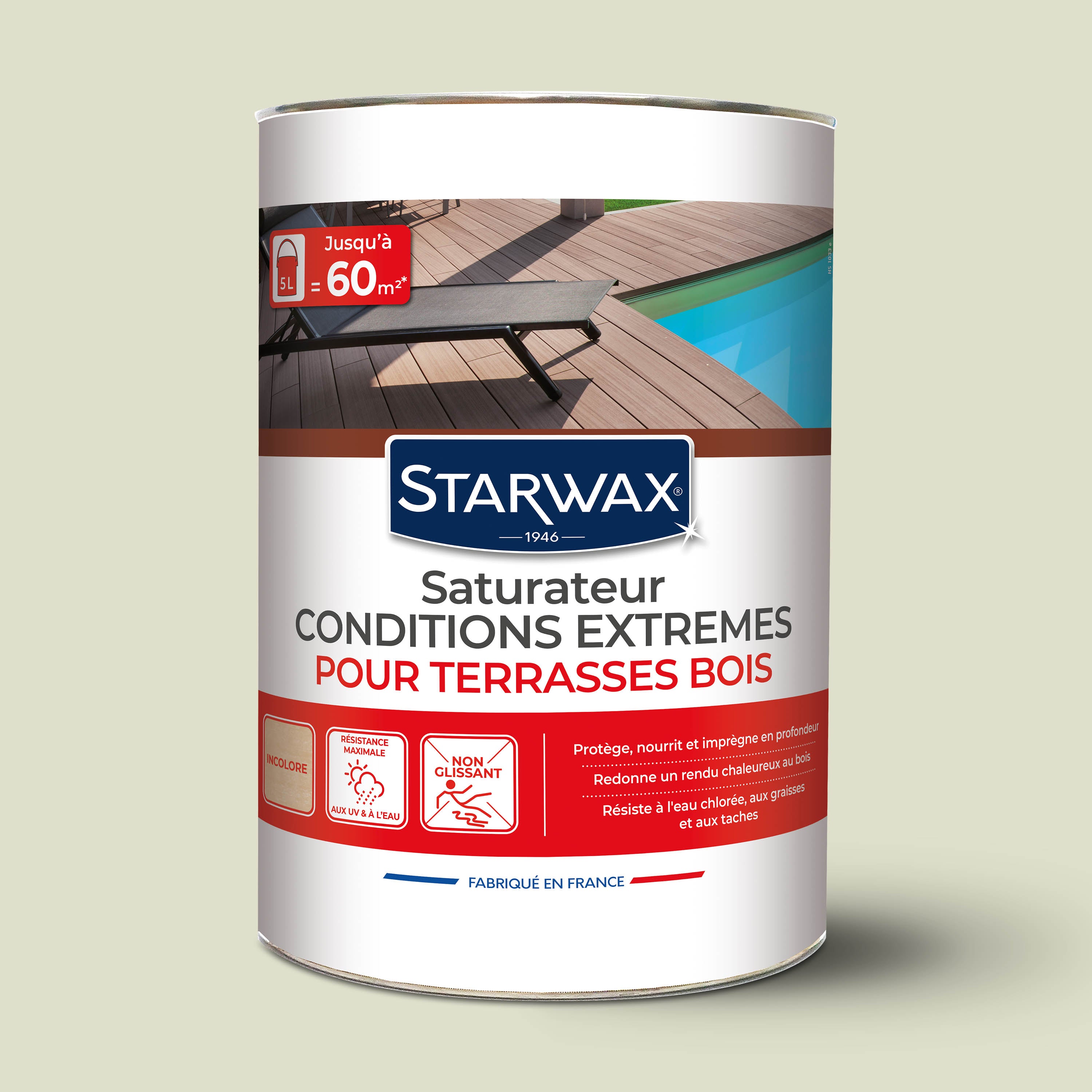 STARWAX - Saturateur bois extérieurs conditions extrêmes
1L Incolore