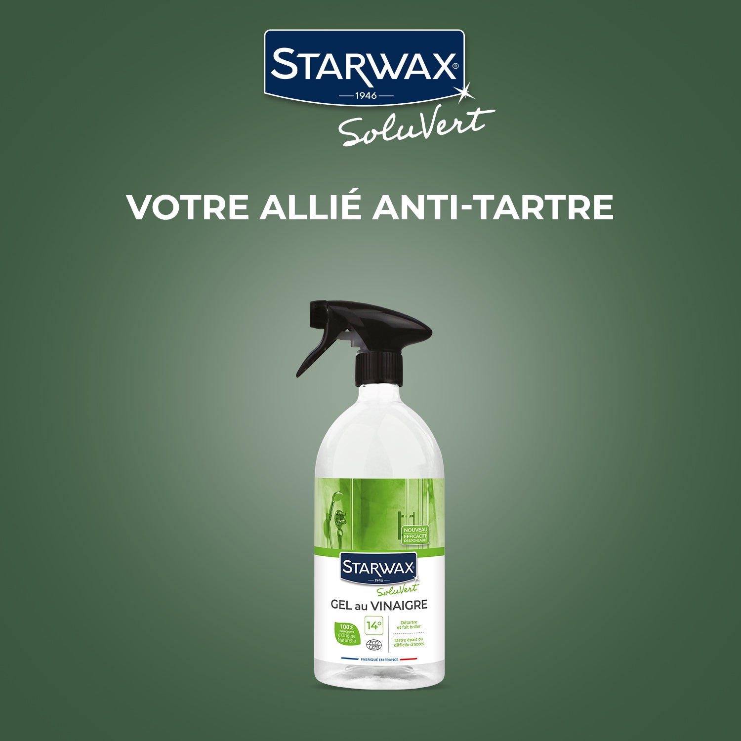 STARWAX SOLUVERT - Gel au vinaigre 14° 1L