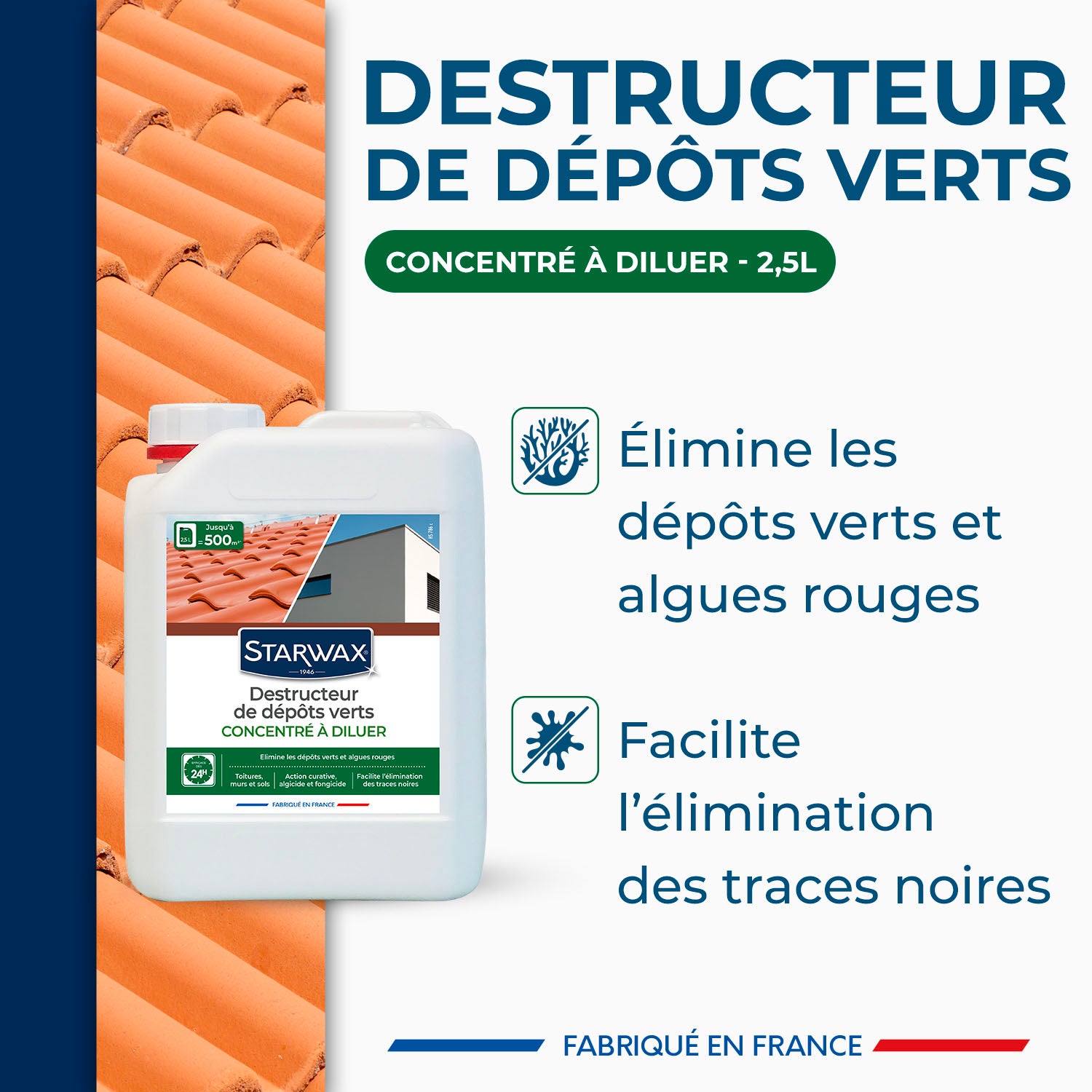 STARWAX - Destructeur de dépôts verts concentré 2,5L