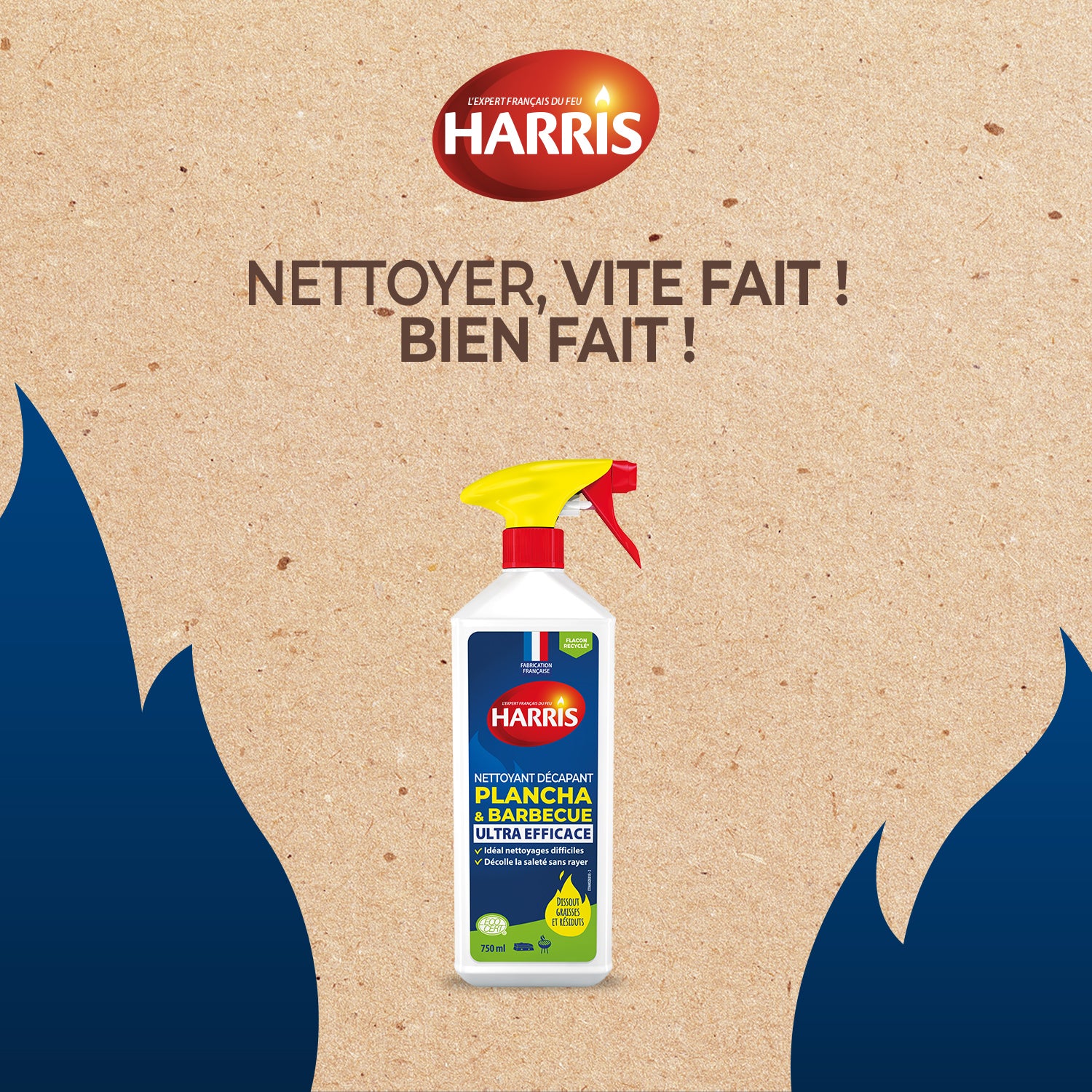 HARRIS - Nettoyant plancha et barbecue 750ml