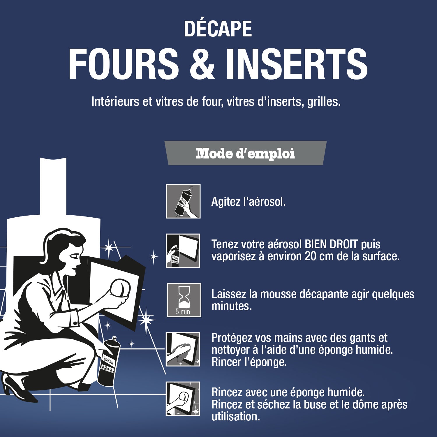 JACQUES BRIOCHIN - Super Décapant Fours et Inserts 500ml