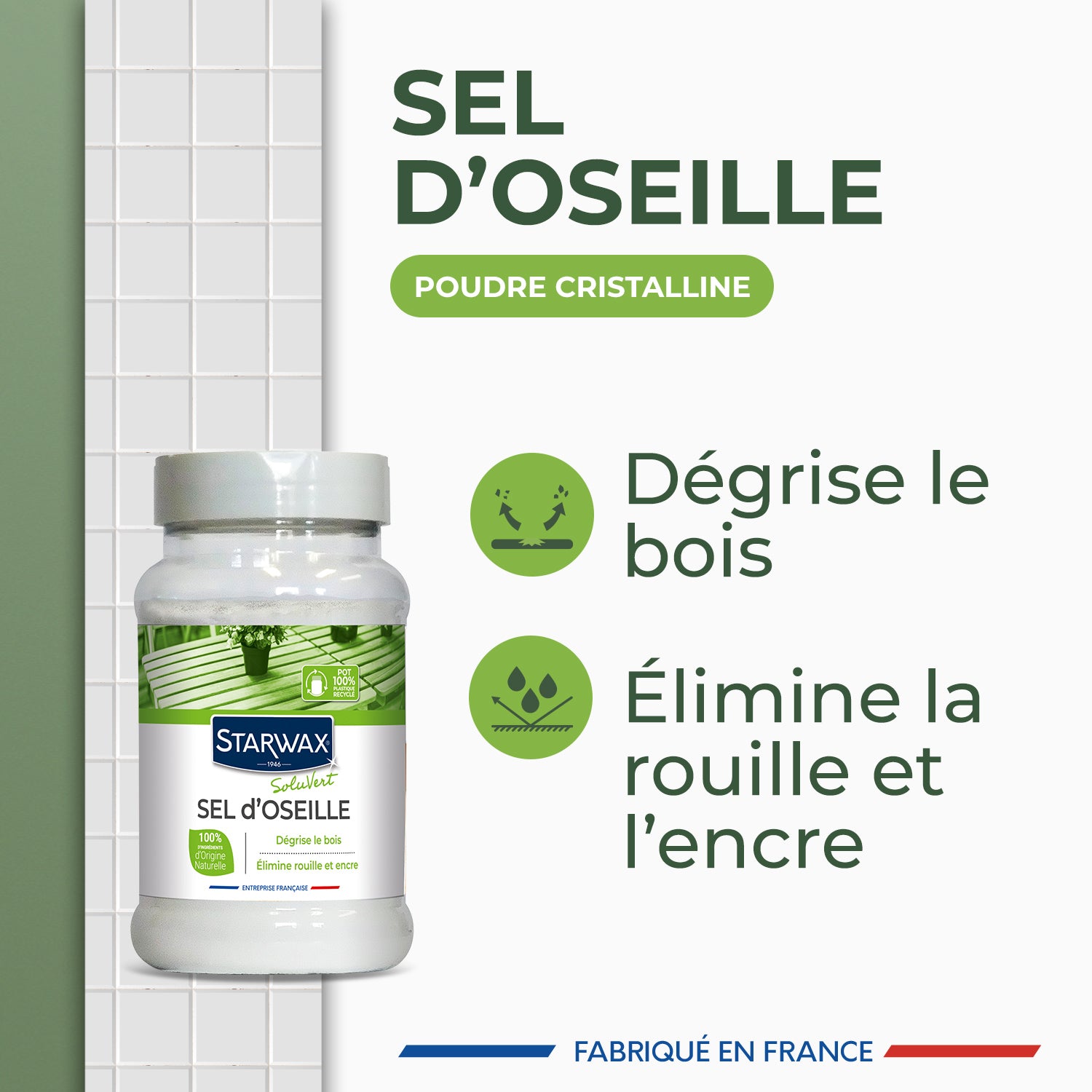 STARWAX SOLUVERT - Sel d'oseille 400g