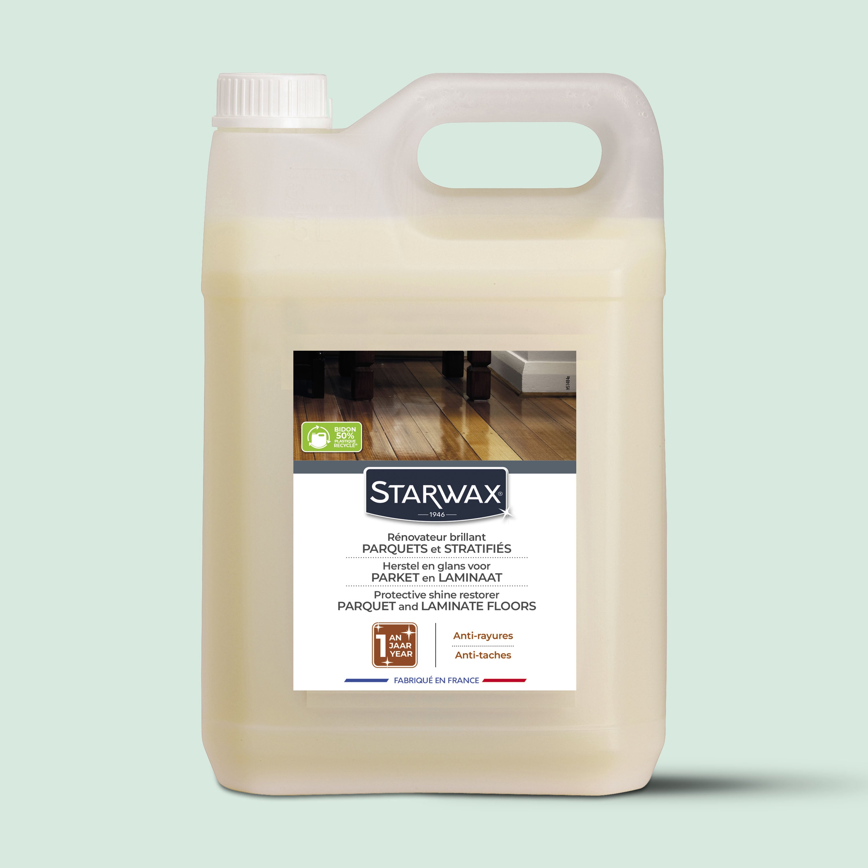 STARWAX - Rénovateur brillant protecteur pour parquets et sols stratifiés
1L