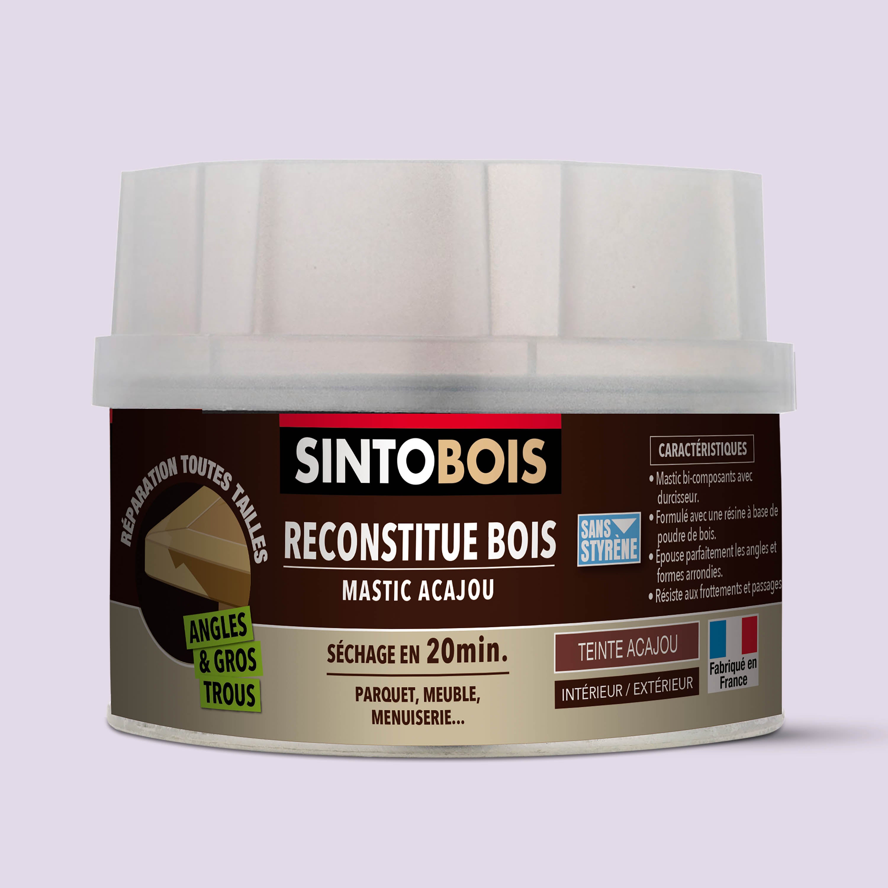 SINTO - Reconstitue angles et gros trous 500ml Chêne