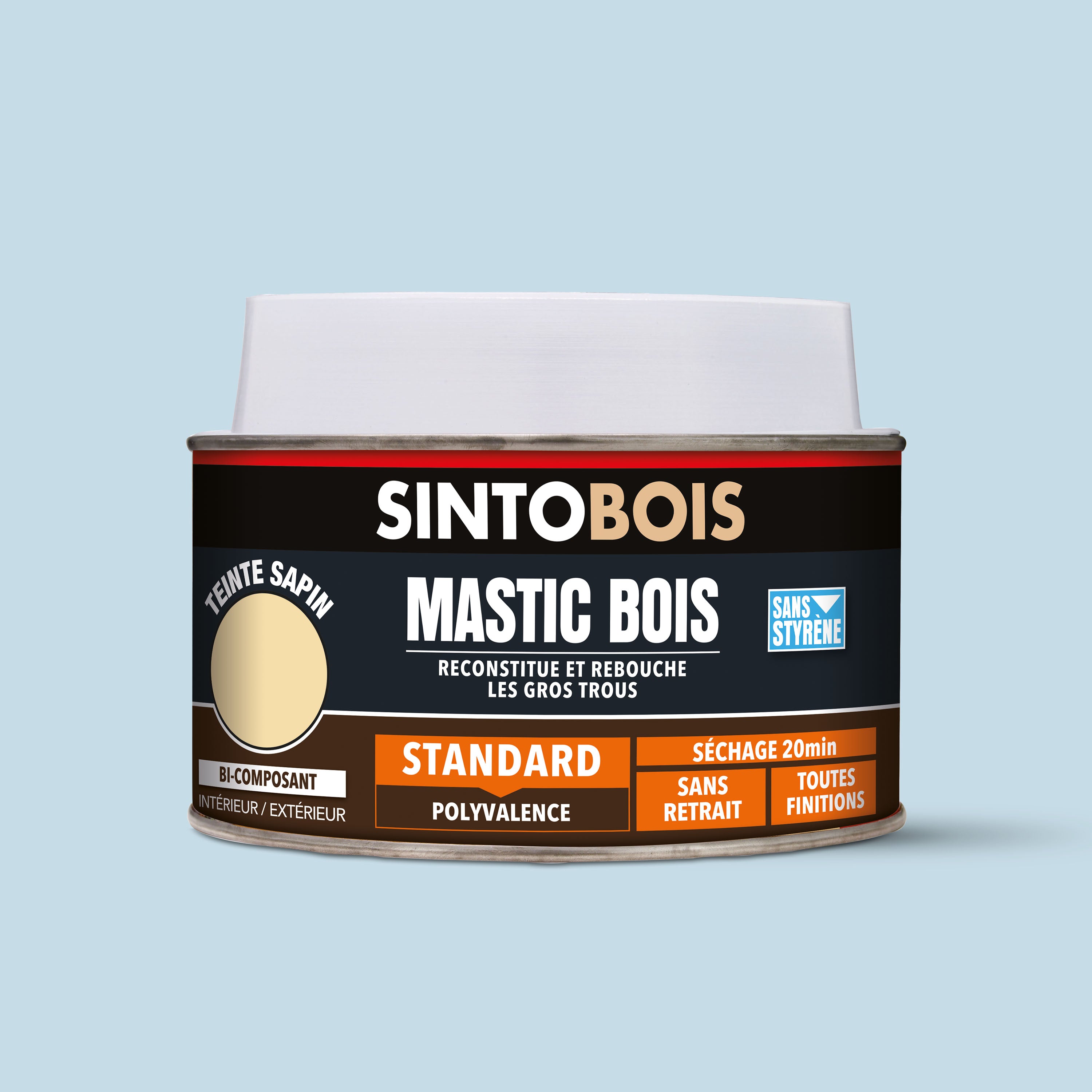 SINTO - Mastic bois standart 1,09kg Chêne