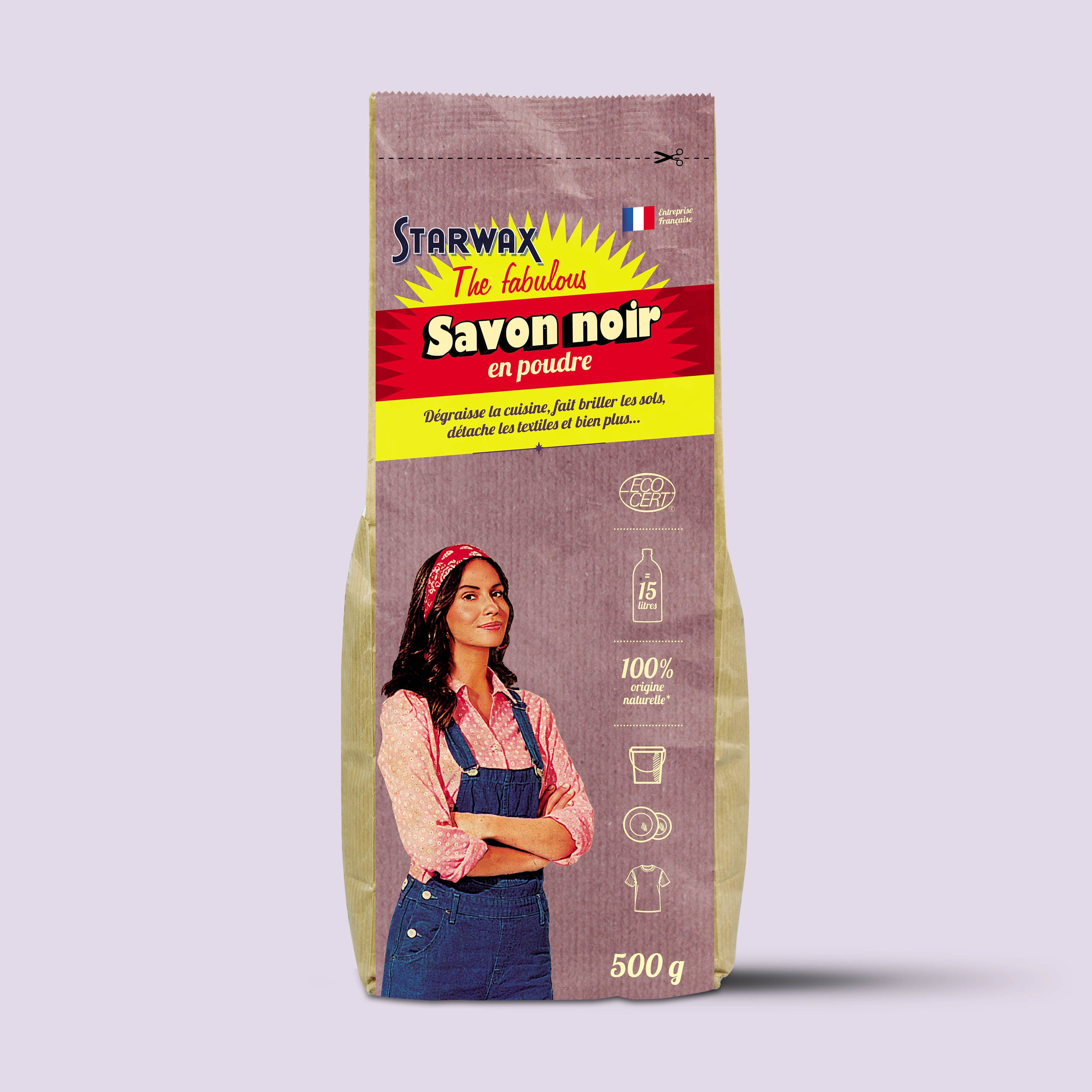 STARWAX FABULOUS - Savon noir en poudre 500g