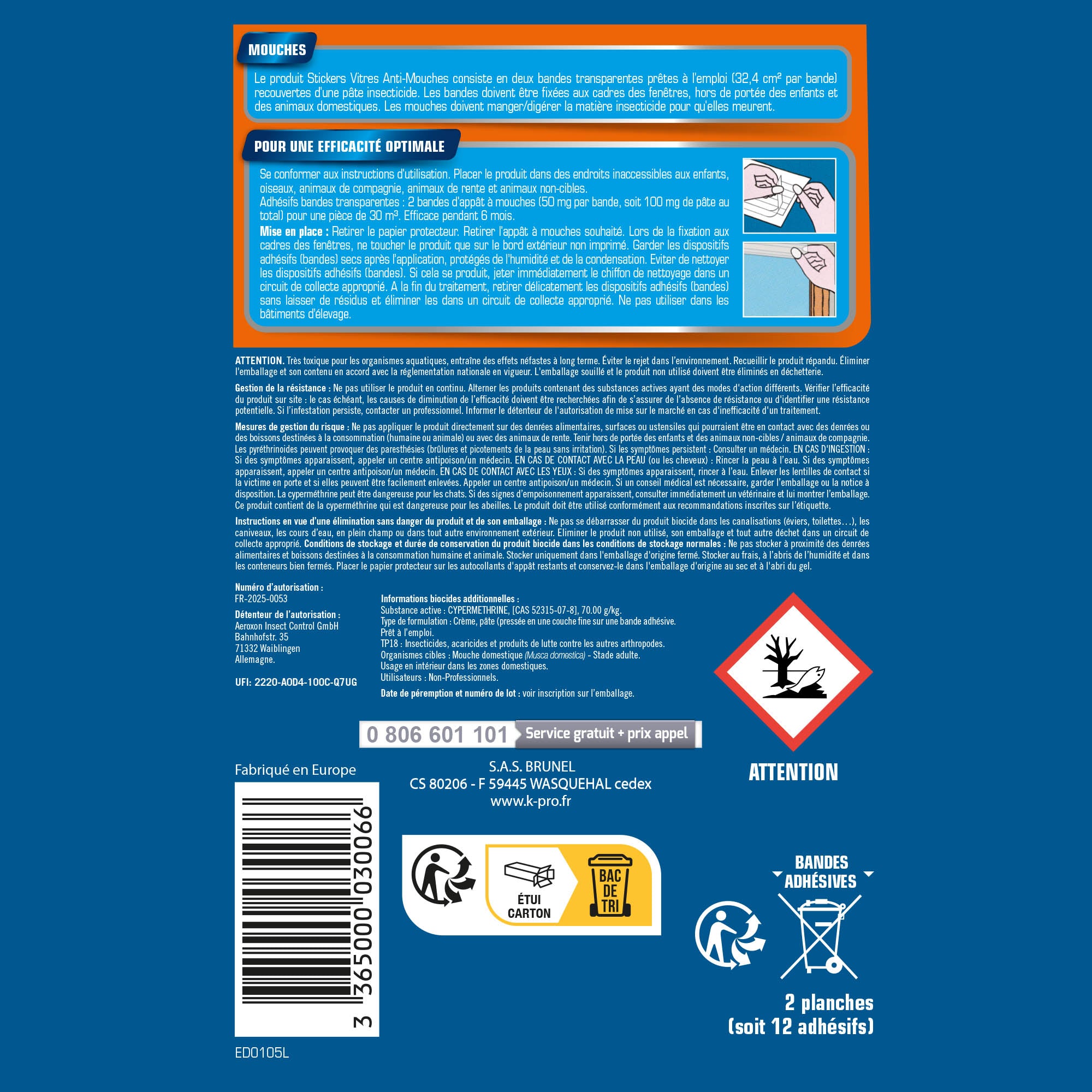 K.PRO - Stickers anti-mouches fleurs
X4