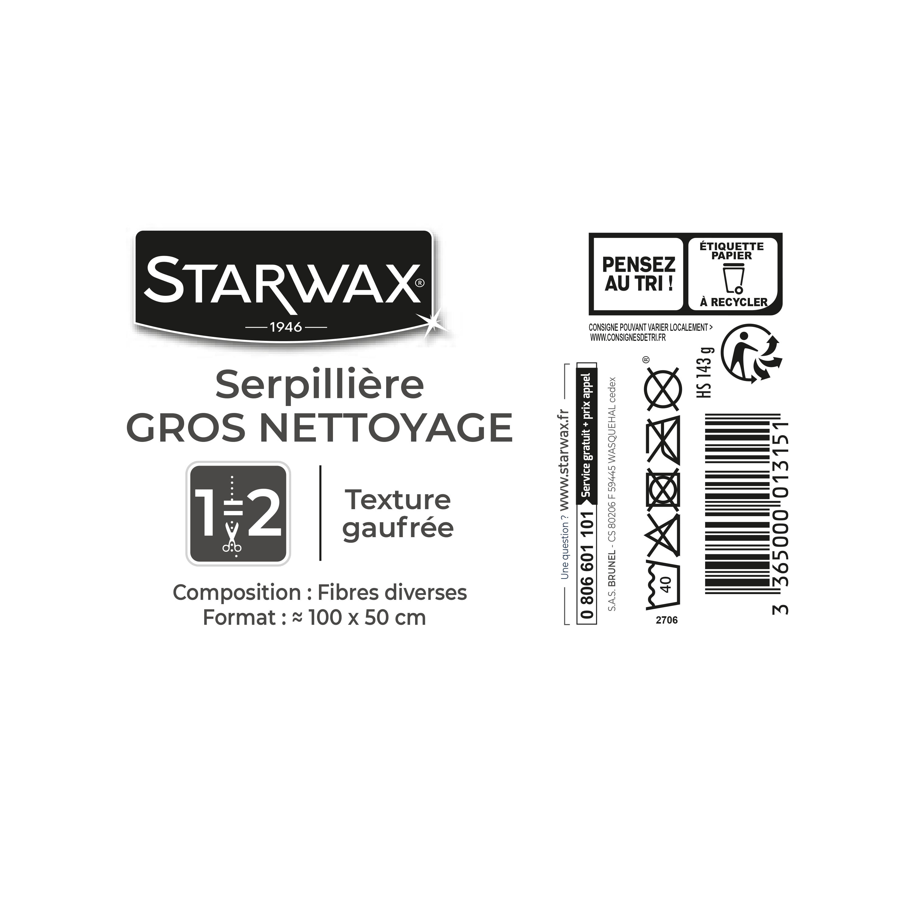 STARWAX - Serpillière gros nettoyage X1