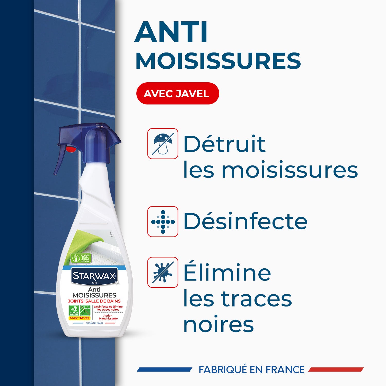STARWAX - Anti-moisissures pour joints et salle de bains 500ml