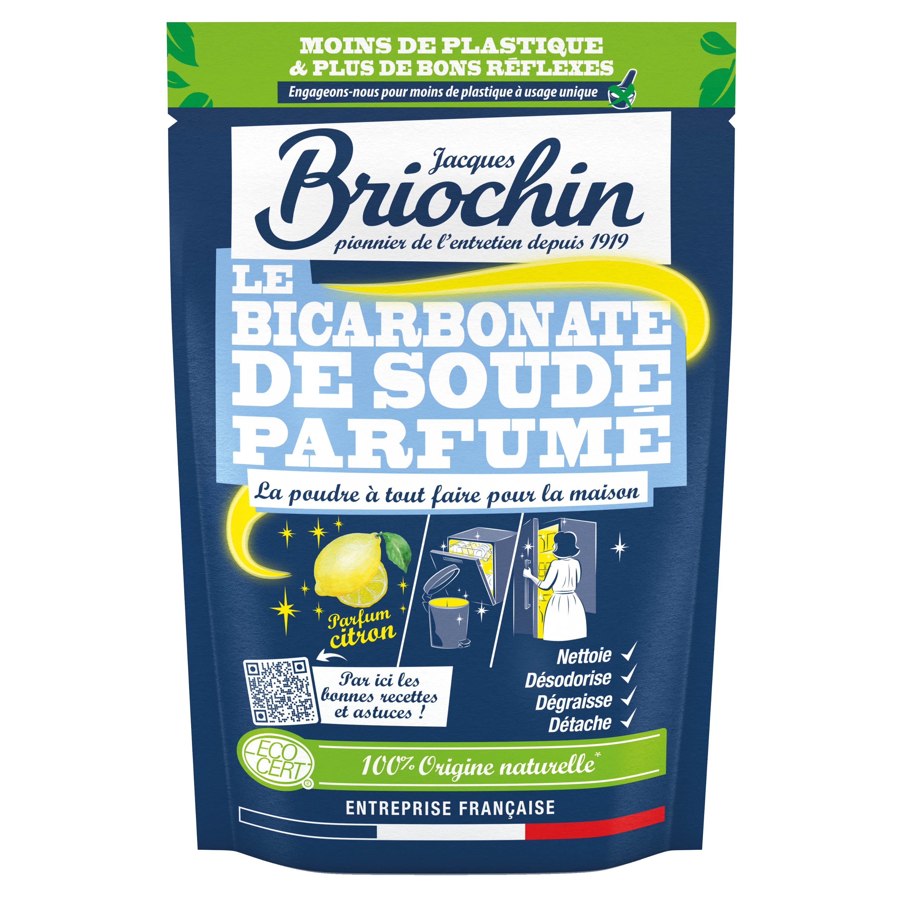 JACQUES BRIOCHIN - Le Bicarbonate de soude parfumé 500g Citron