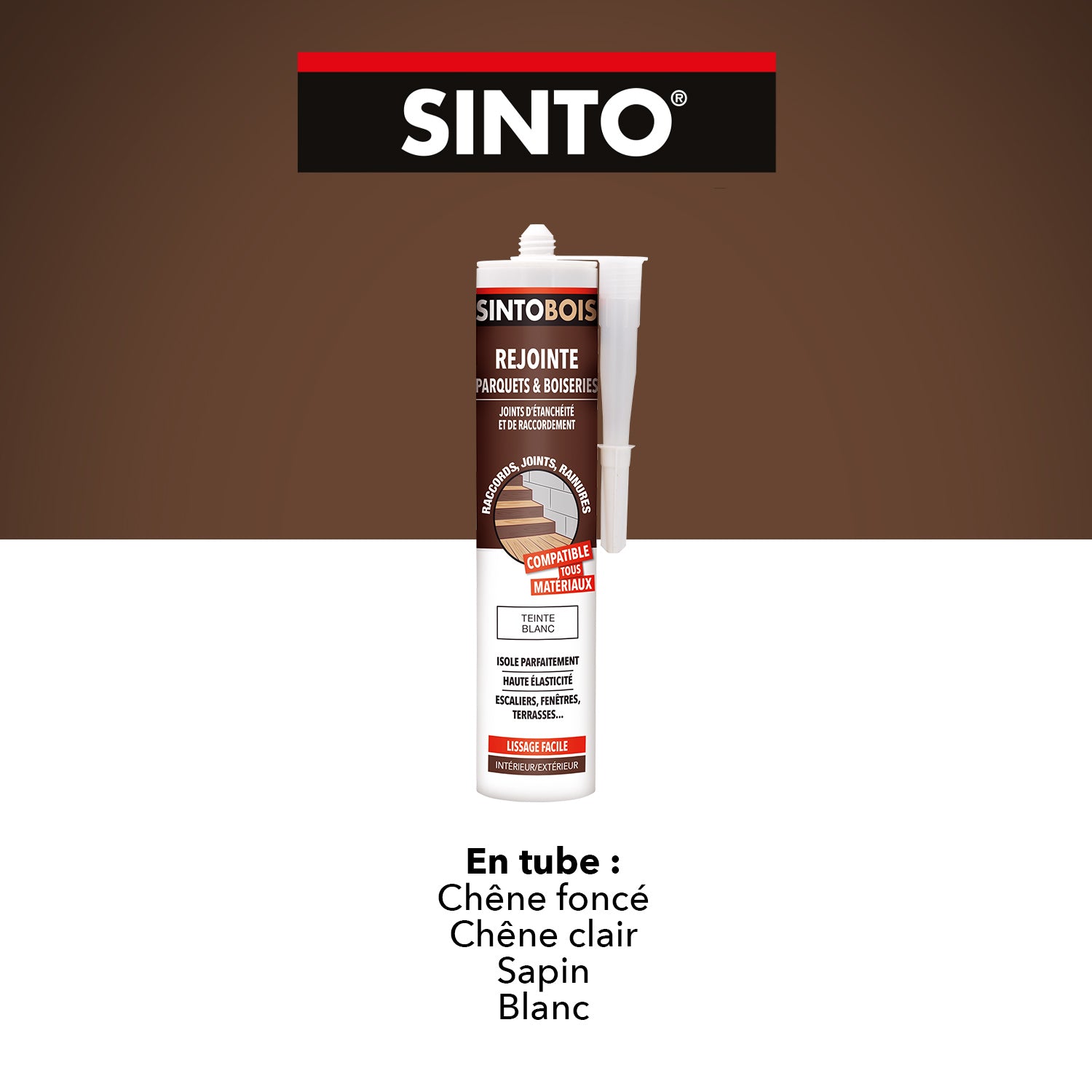 SINTO - Rejointe parquets et boiseries - Etanchéité et raccordement 310ml Chêne clair