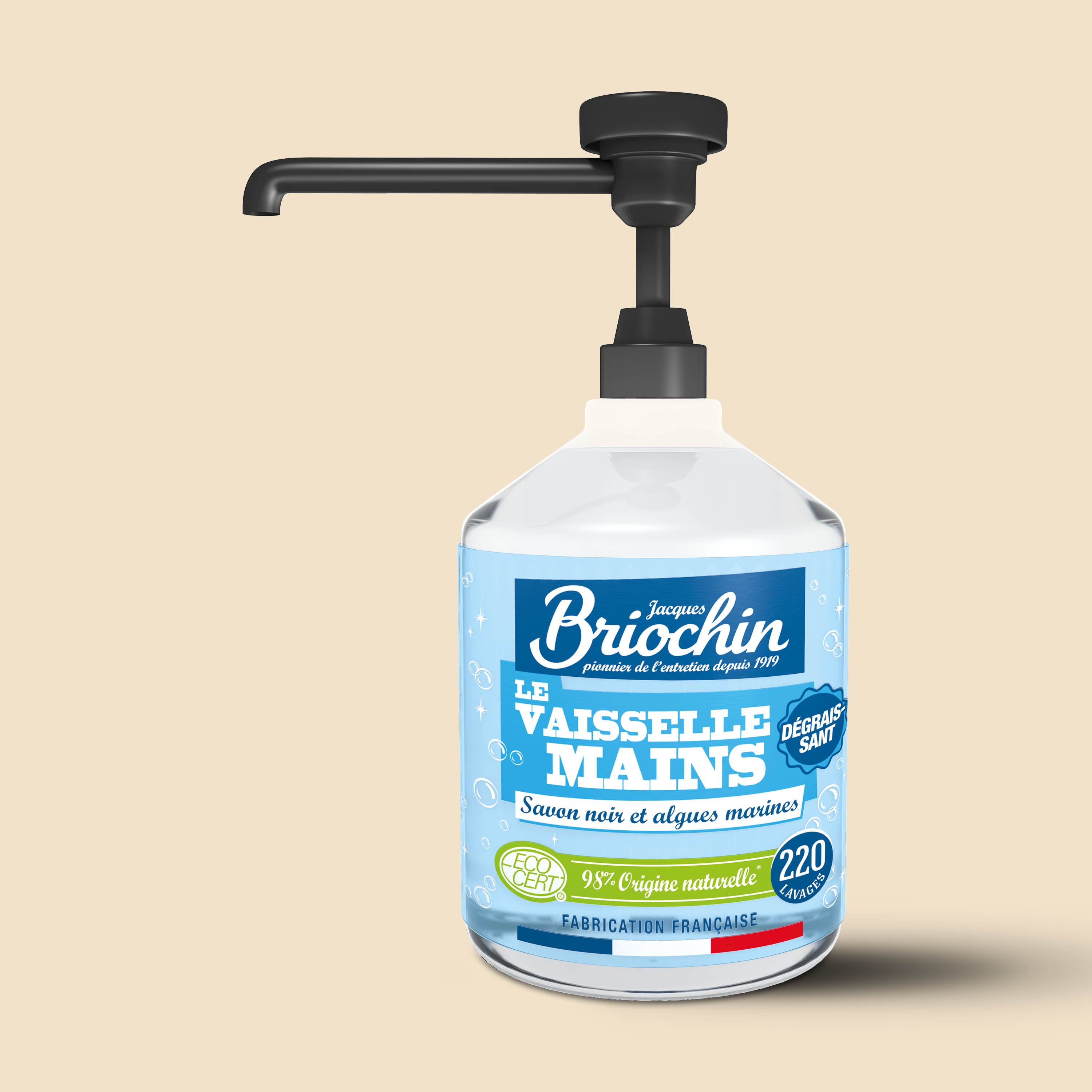 JACQUES BRIOCHIN - Liquide Vaisselle Mains Savon noir & Algues Marines 500ml Algues Marines