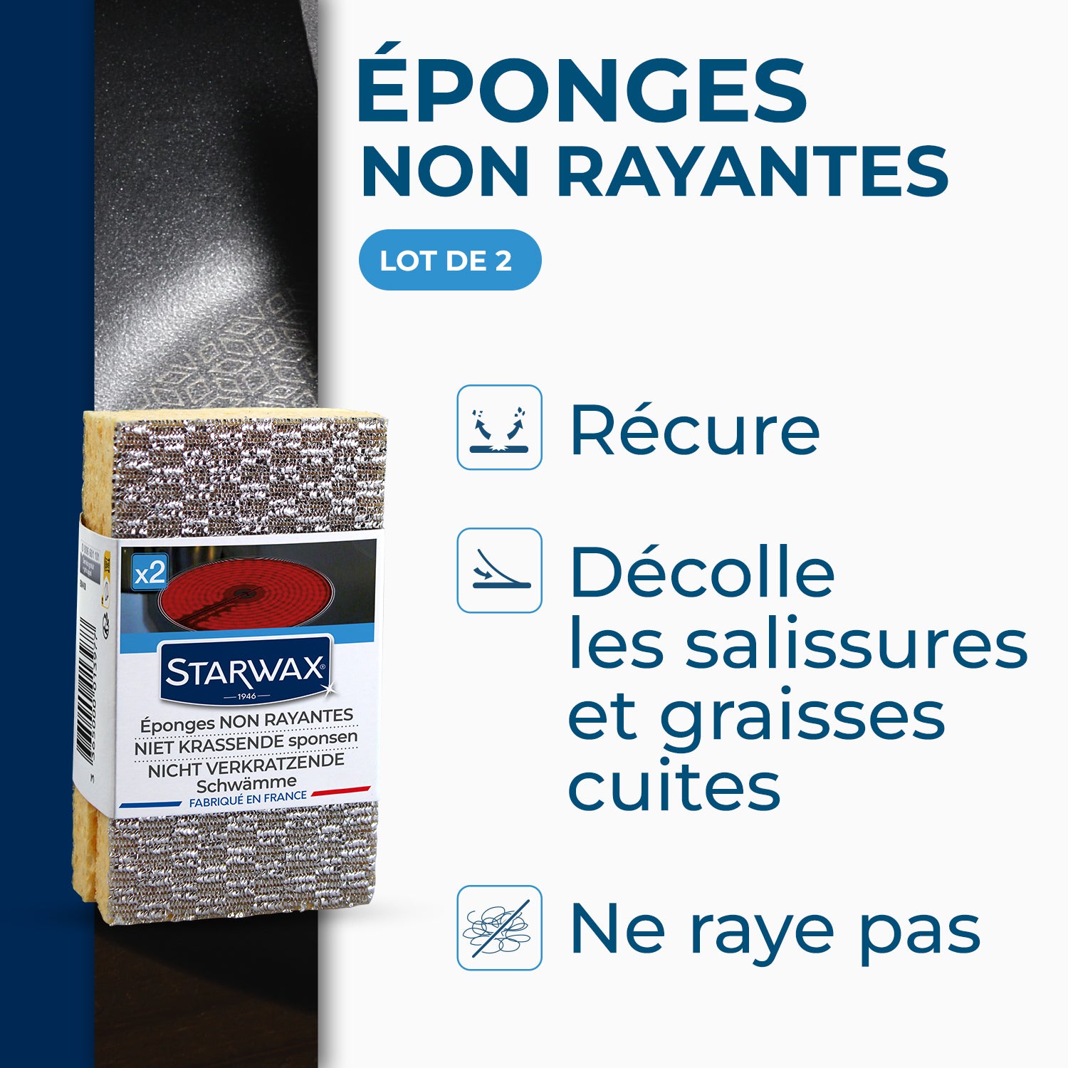STARWAX - Eponges non rayantes X2