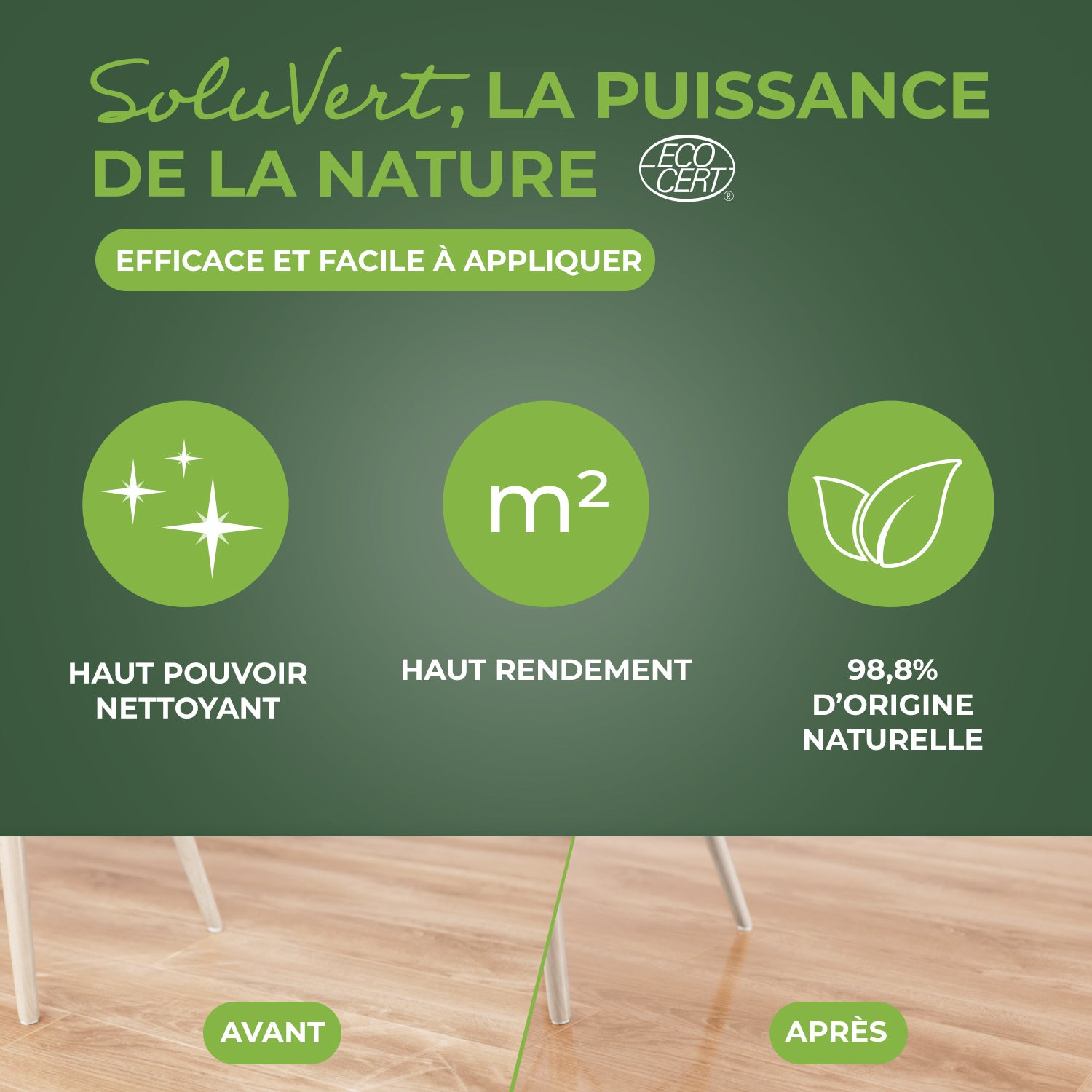 STARWAX SOLUVERT - Nettoyant concentré pour parquets et sols stratifiés 1L