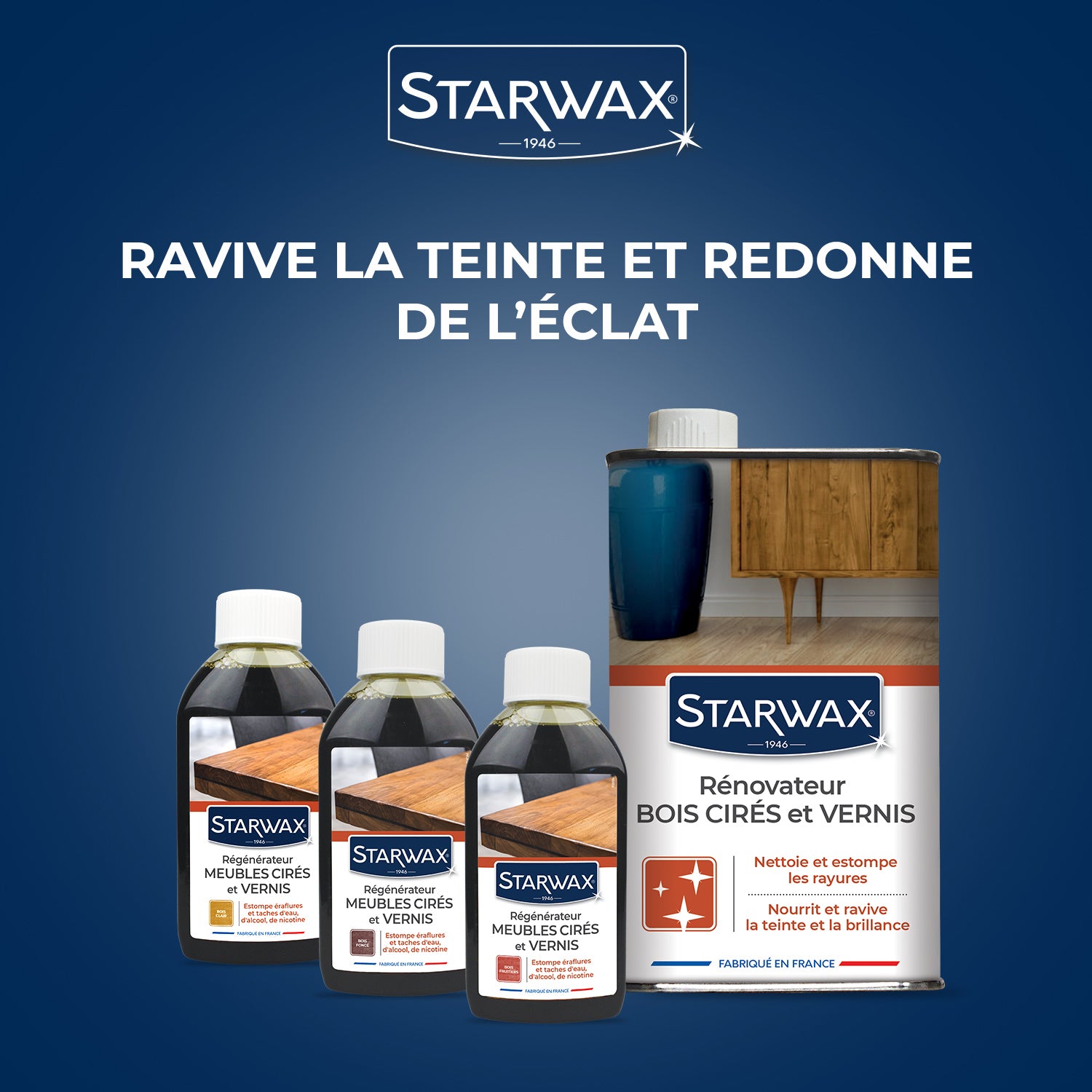 STARWAX - Rénovateur bois cirés et vernis pour mobilier intérieur 500ml