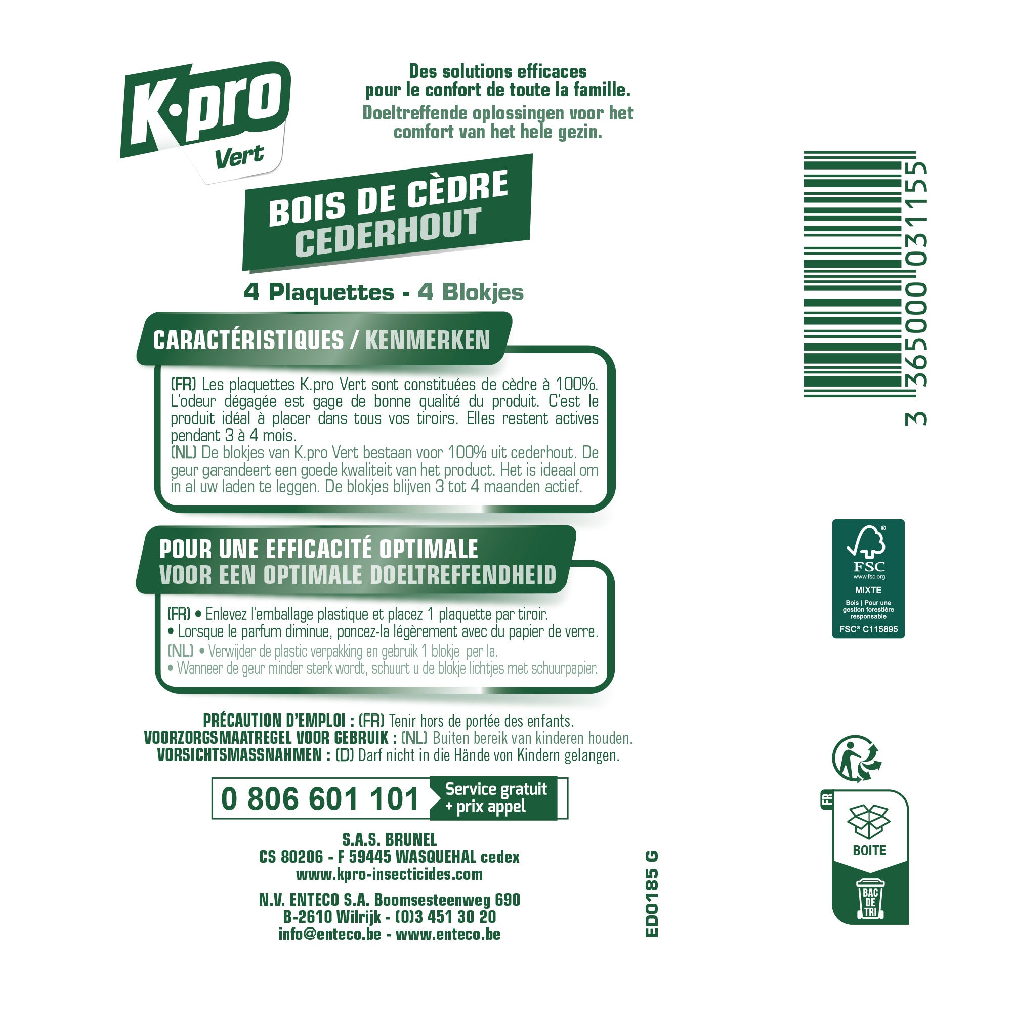 K.PRO - Plaquettes au bois de cèdre X4