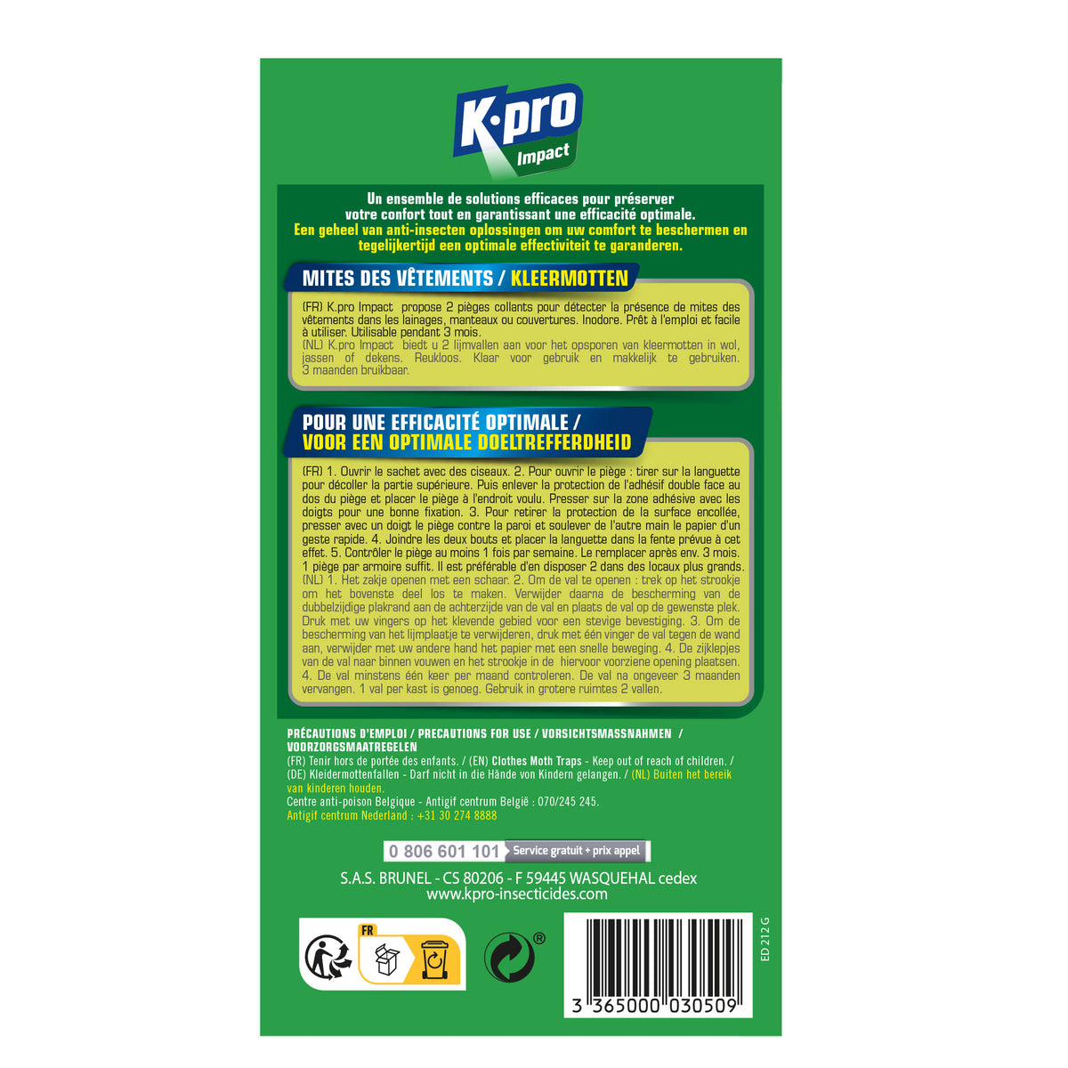 K.PRO - Pièges de détection des mites des vêtements
X2