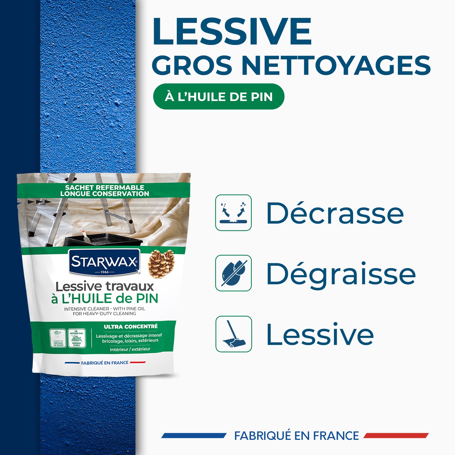 STARWAX - Lessive travaux à l'huile de Pin 1,4KG 1,4kg