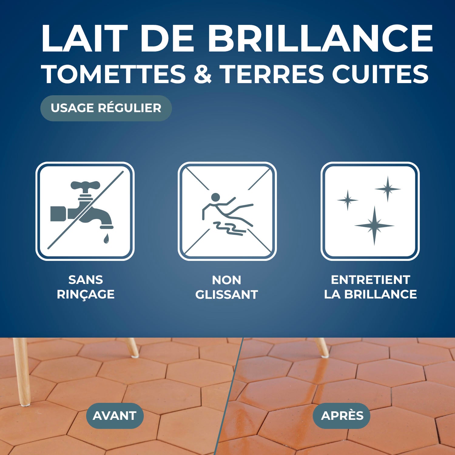 STARWAX - Lait de brillance pour tomettes et terres cuites
1L