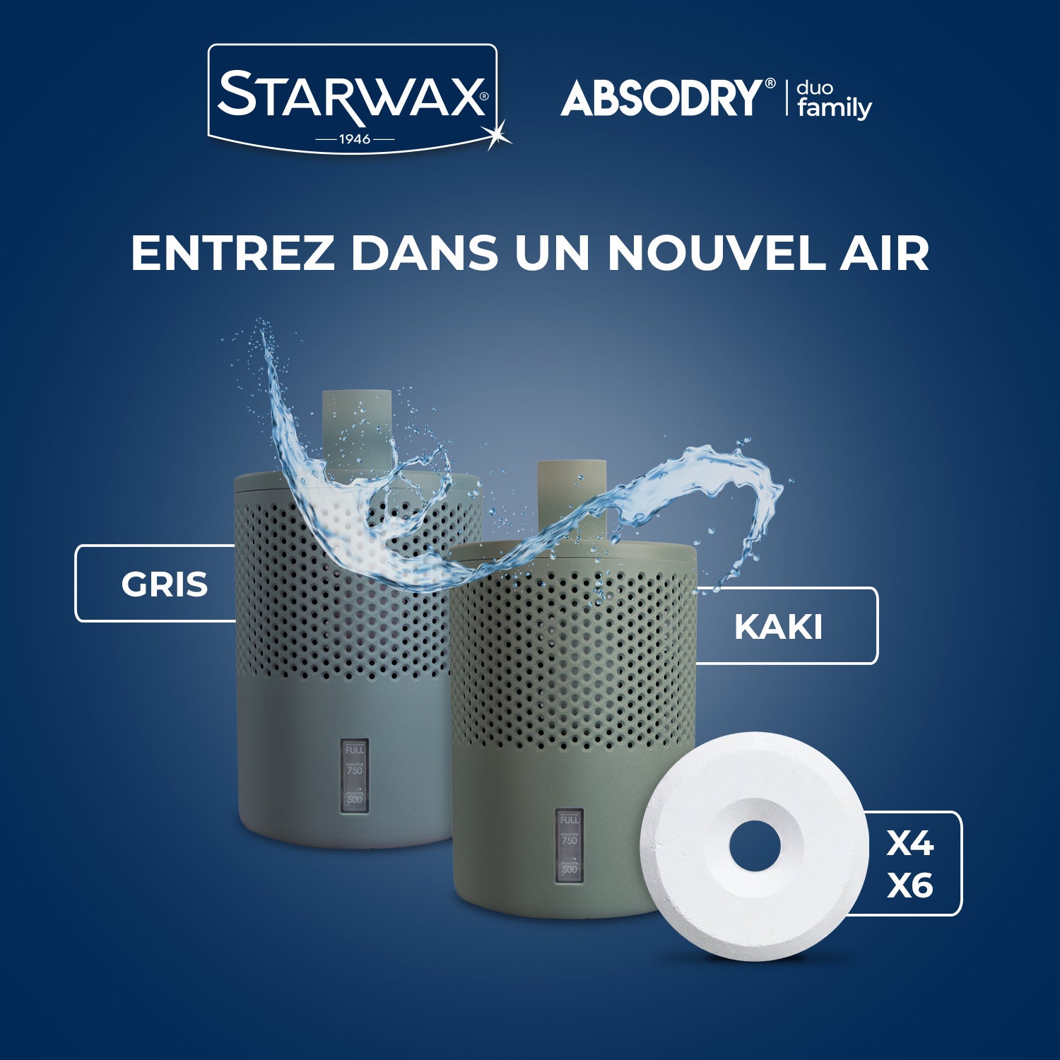 STARWAX - Pack de tablettes Starwax Absodry 500g x4